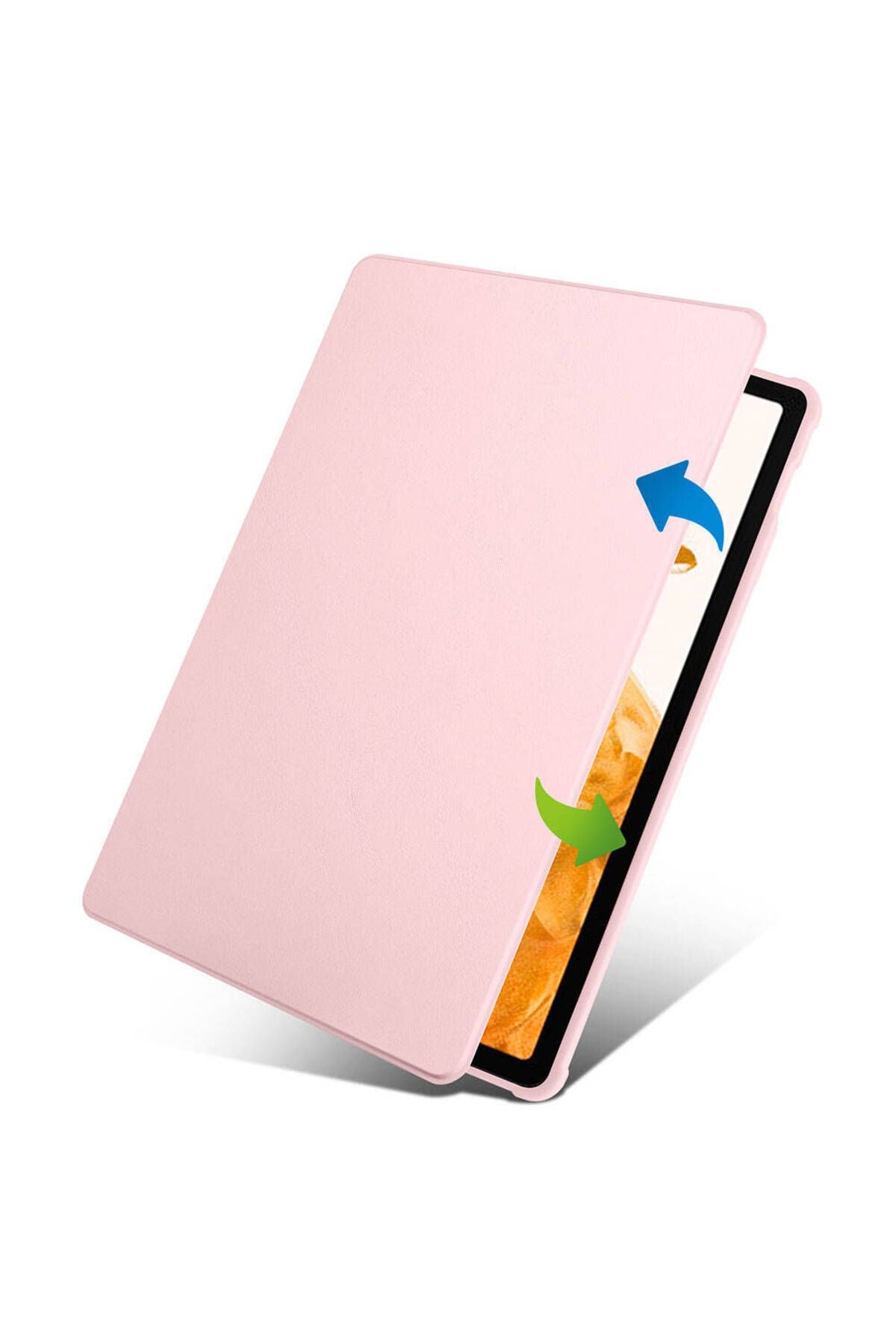 Galaxy Tab S9 Plus Kılıf Uyumlu Termik Kalem Bölmeli Dönebilen Standlı Kılıf-Lavendery Gray