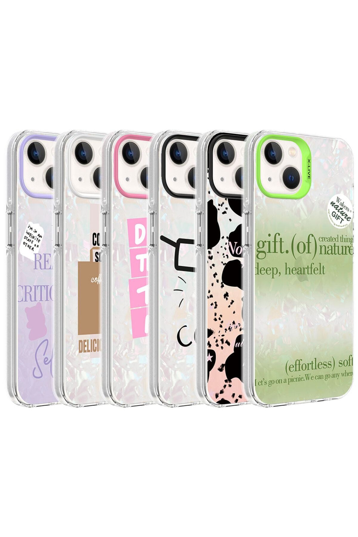 iPhone 14 Uyumlu Mermer Desenli Zore Marbello Kılıf-Pembe