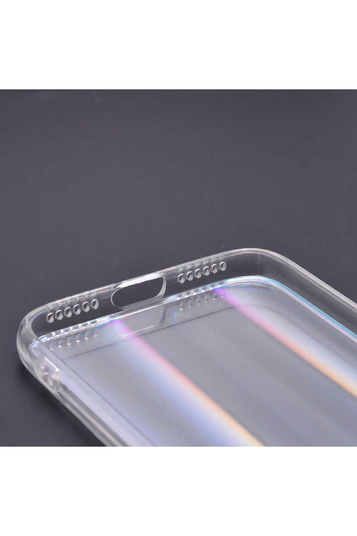 iPhone SE 2022 Uyumlu Zore Rainbow Kılıf-Renksiz