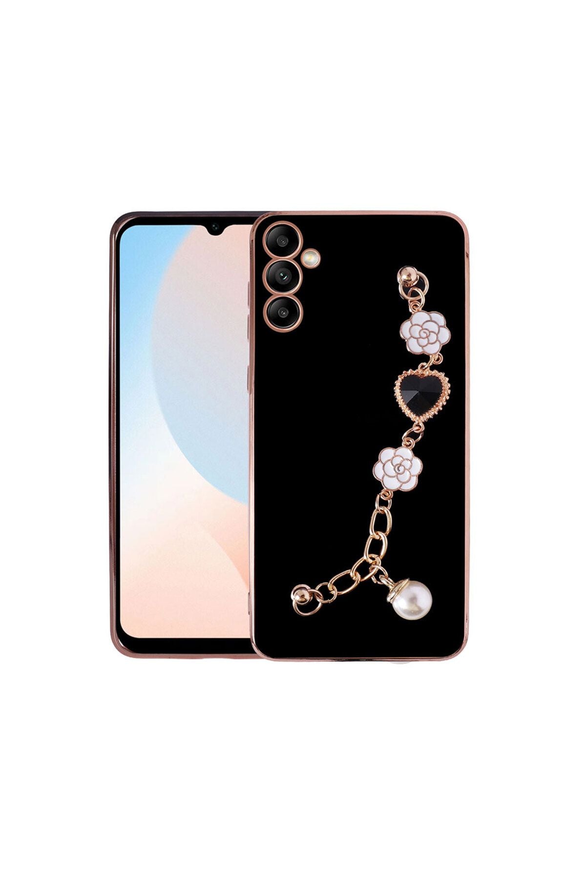 Galaxy A34 Kılıf El Tutamaçlı Kamera Korumalı Zore Taka Silikon Kapak - Siyah