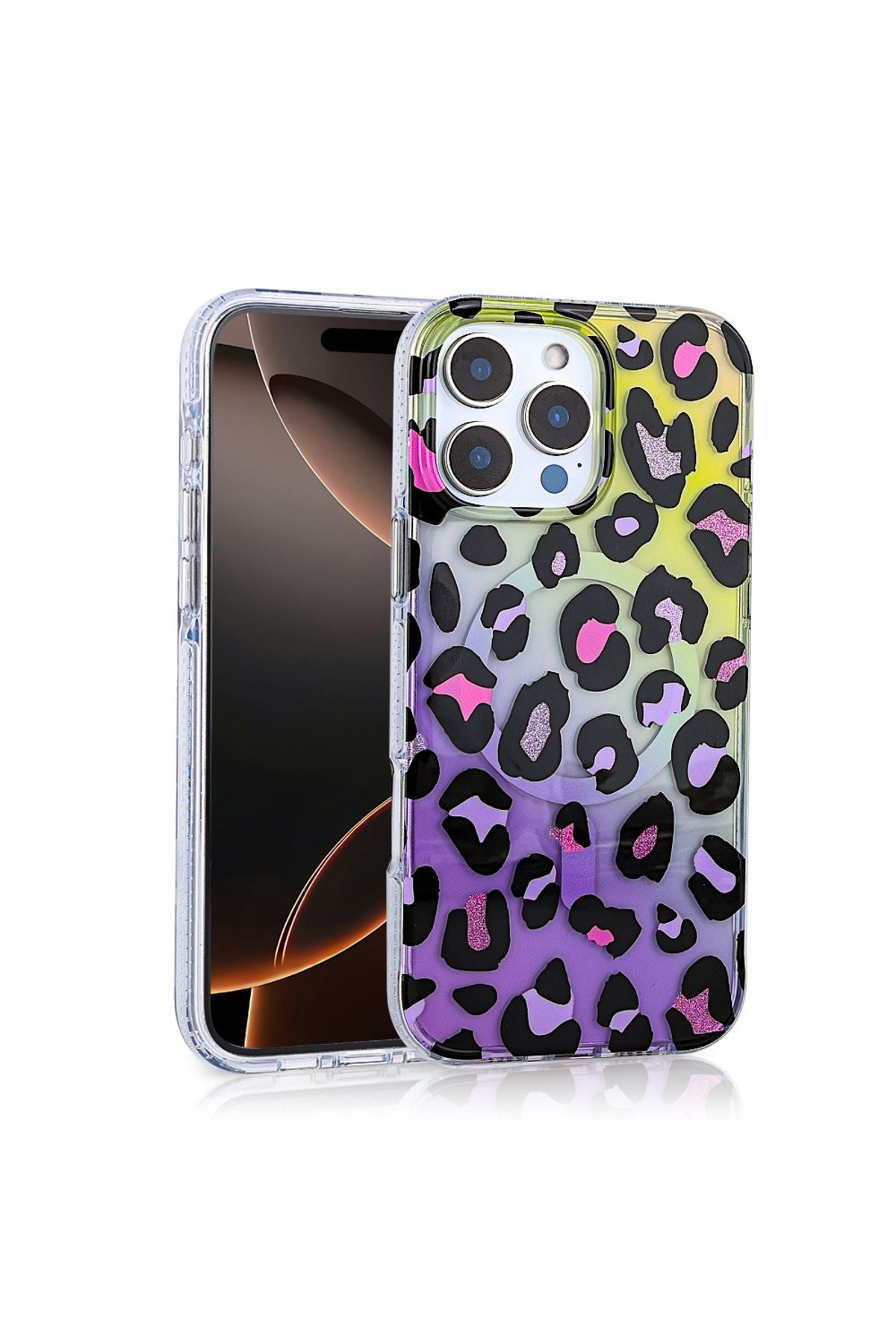 iPhone 15 Pro Max Uyumlu Kılıf Magsafe Şarj Özellikli Zore Jago Kapak-Colorful