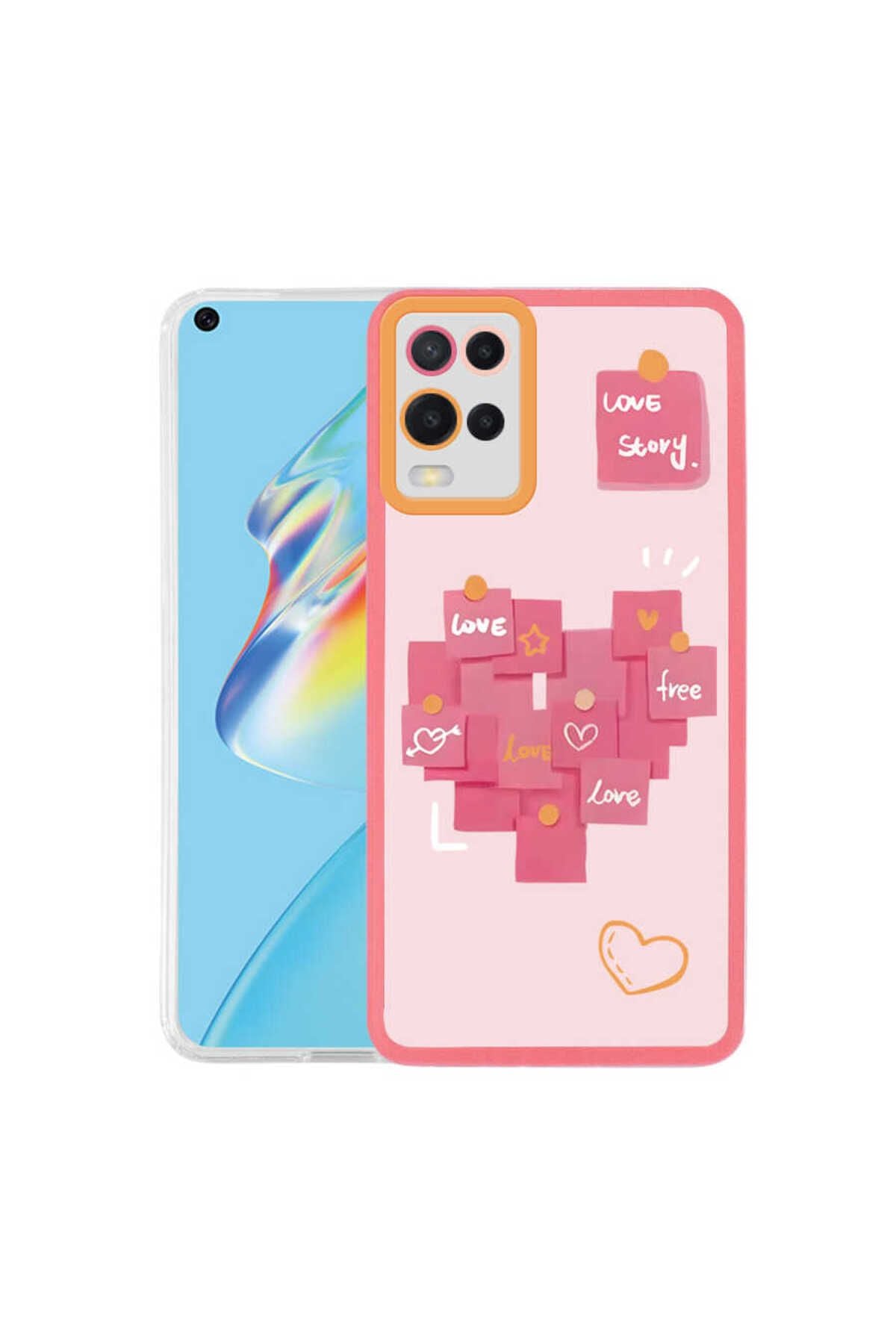A54 4G Uyumlu Kılıf M-Fit Desenli Kapak - Love Story No2