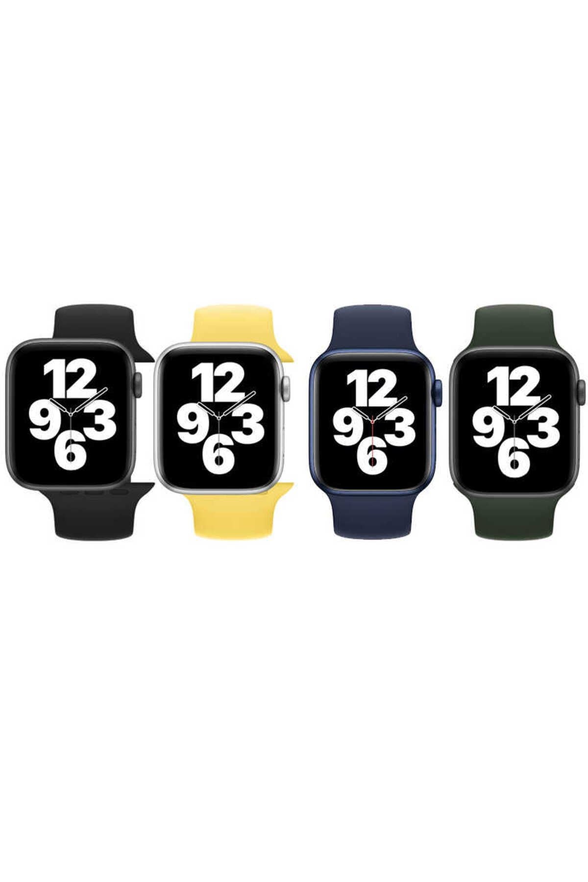 Watch 38mm Uyumlu KRD-31 Solo Loop Small Zore Kordon-Yeşil