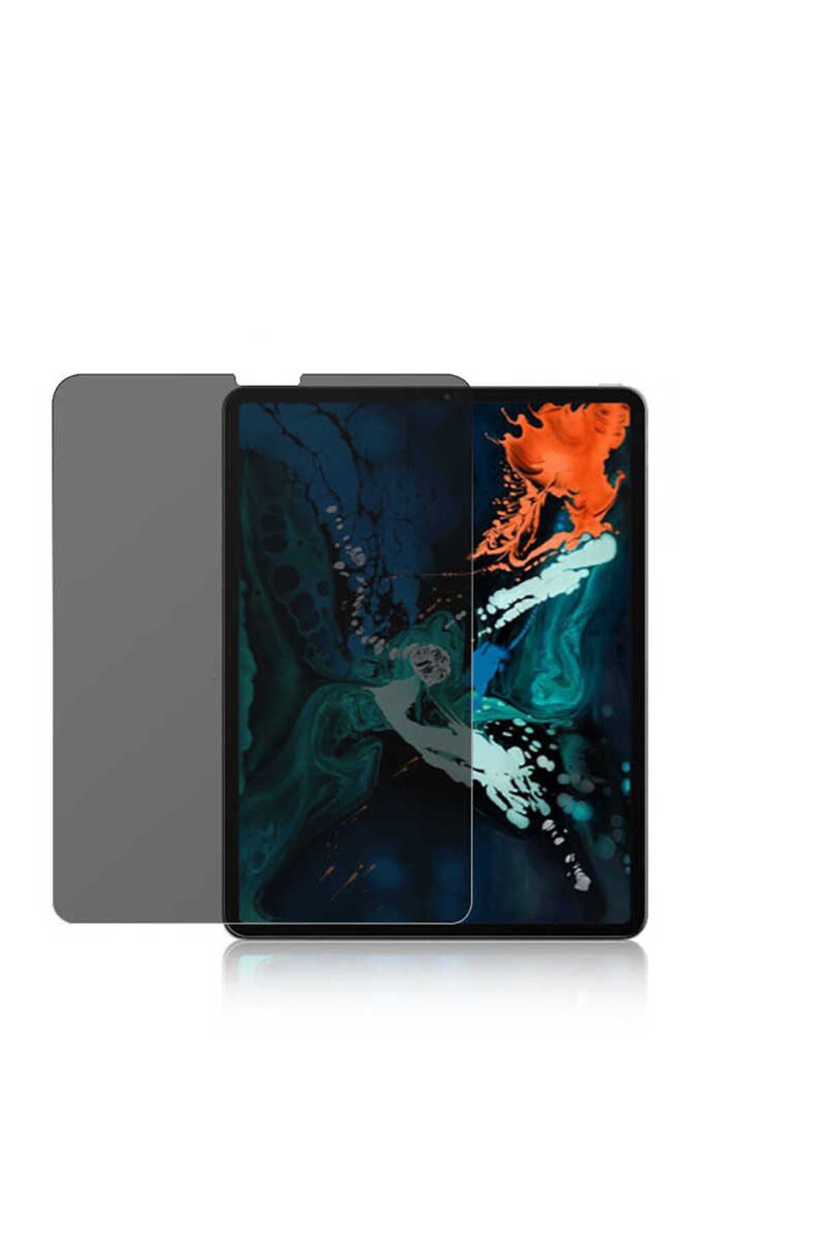 iPad Pro 11 2021 (3.Nesil) Uyumlu Zore Tablet Privacy Temperli Cam Ekran Koruyucu-Siyah