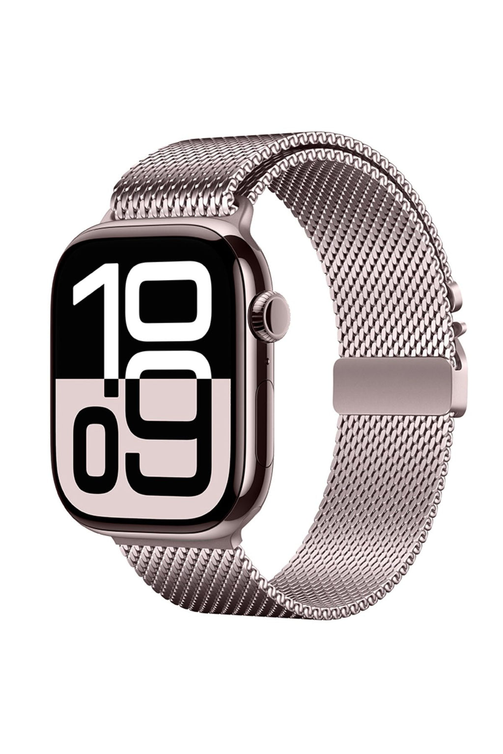 Apple Watch 10 46mm Zore KRD-121 Metal Hasır Kordon-Pembe