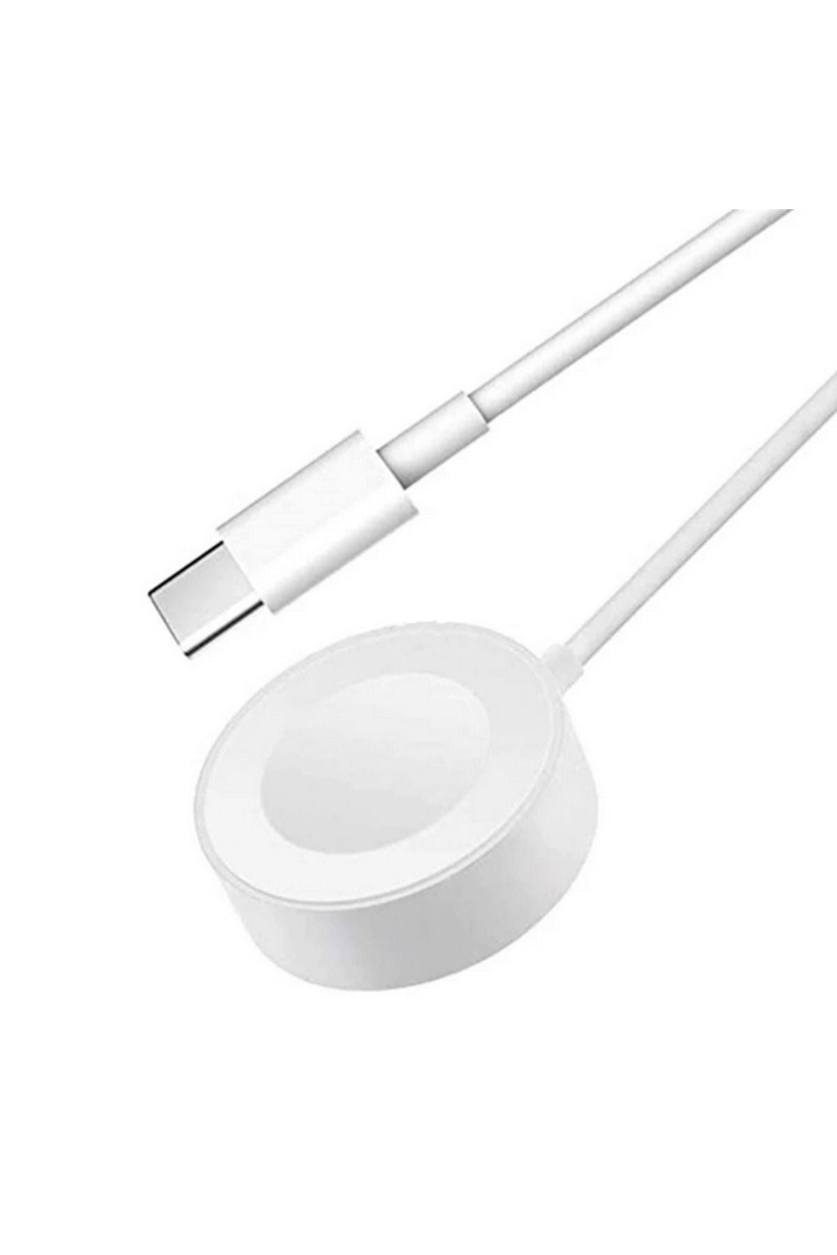 Beyaz Akıllı Saat Wireless Type-C Şarj Kablosu 1m-Zore
