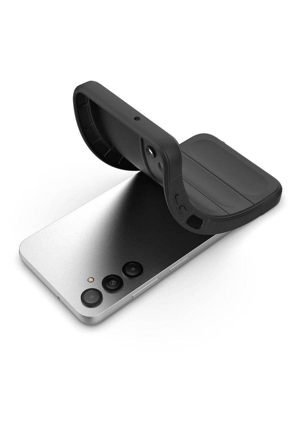 Galaxy A05S Kılıf Esnek TPU Oyuklu Arka Yüzey Tasarımlı Zore Etnik Silikon Kapak - Koyu Yeşil