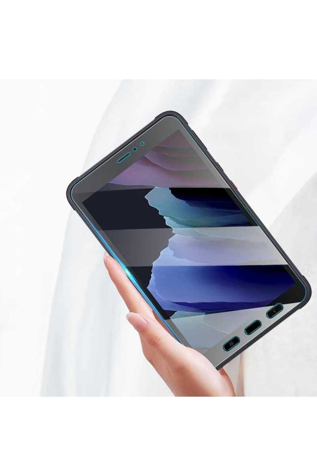 Galaxy Tab Active 3 T577 Uyumlu Zore Tablet Temperli Cam Ekran Koruyucu-Renksiz