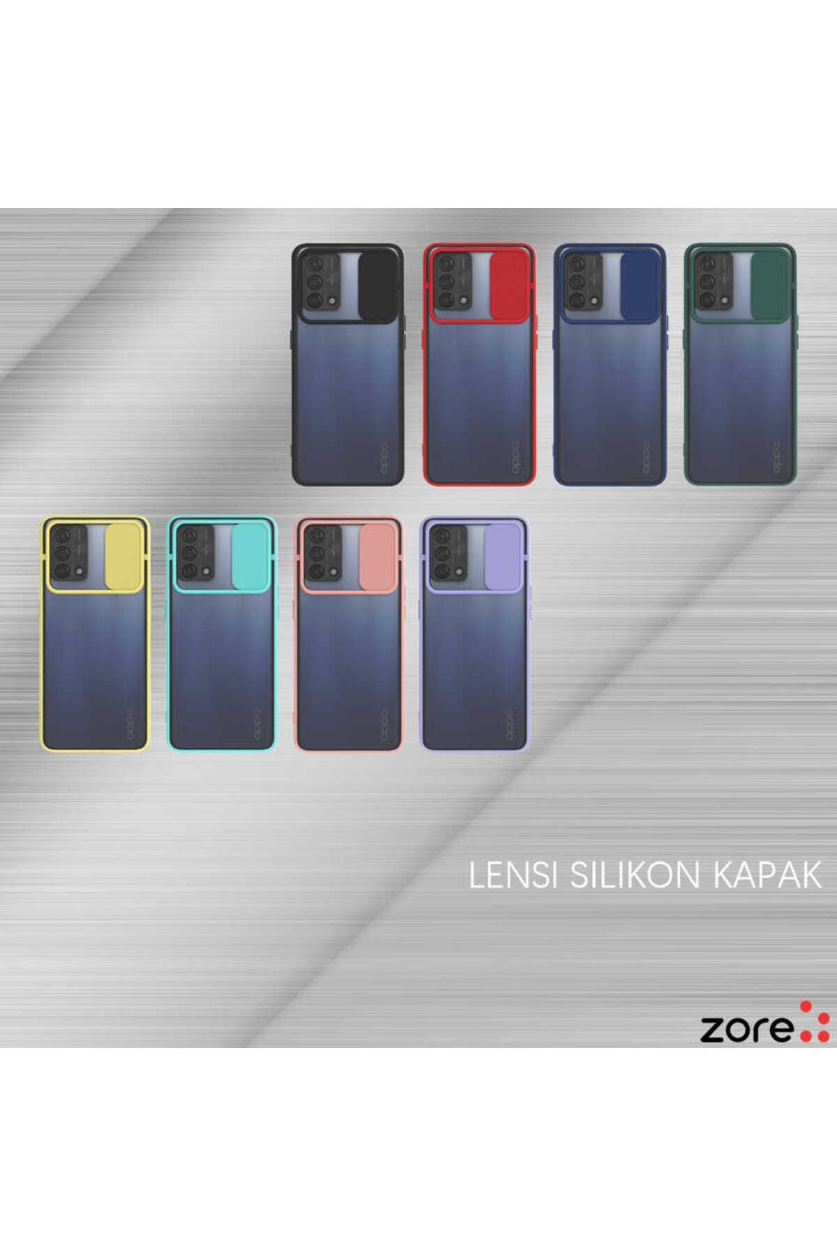 A74 4G Kılıf Zore Lensi Kapak - Kırmızı