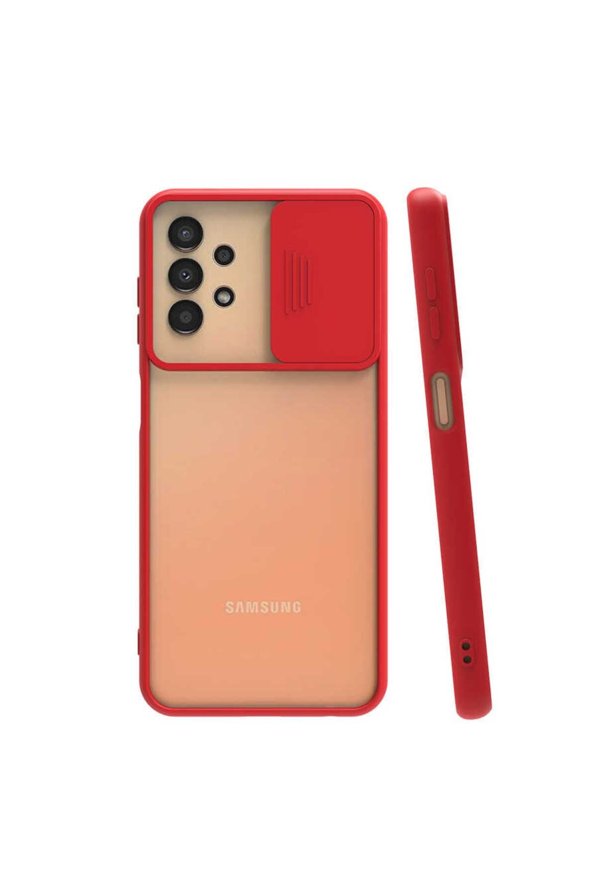 Galaxy A33 5G Kılıf AKAV Lensi Kapak - Kırmızı