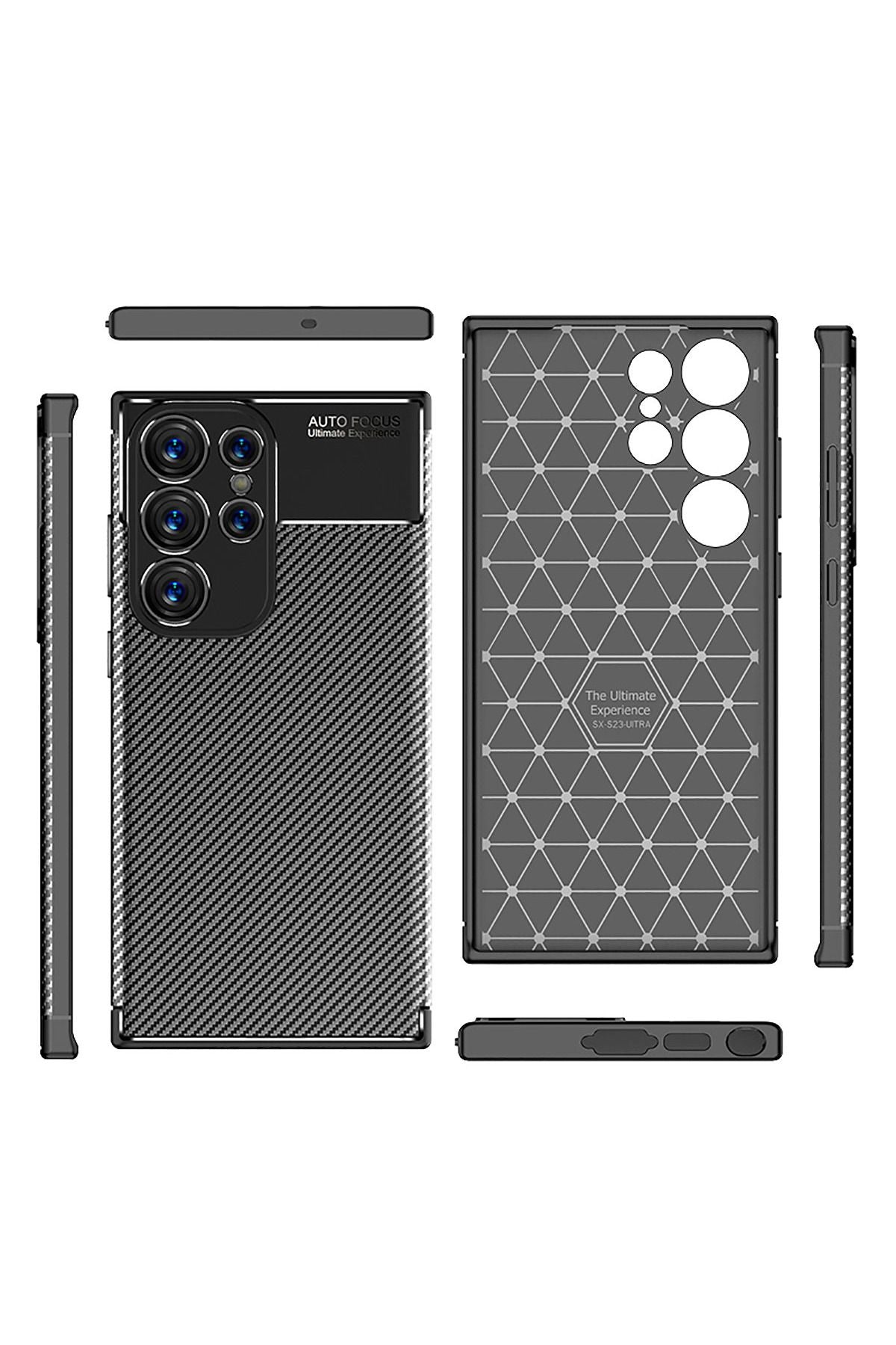 Galaxy S23 Ultra Uyumlu Zore Negro Silikon Kılıf-Siyah