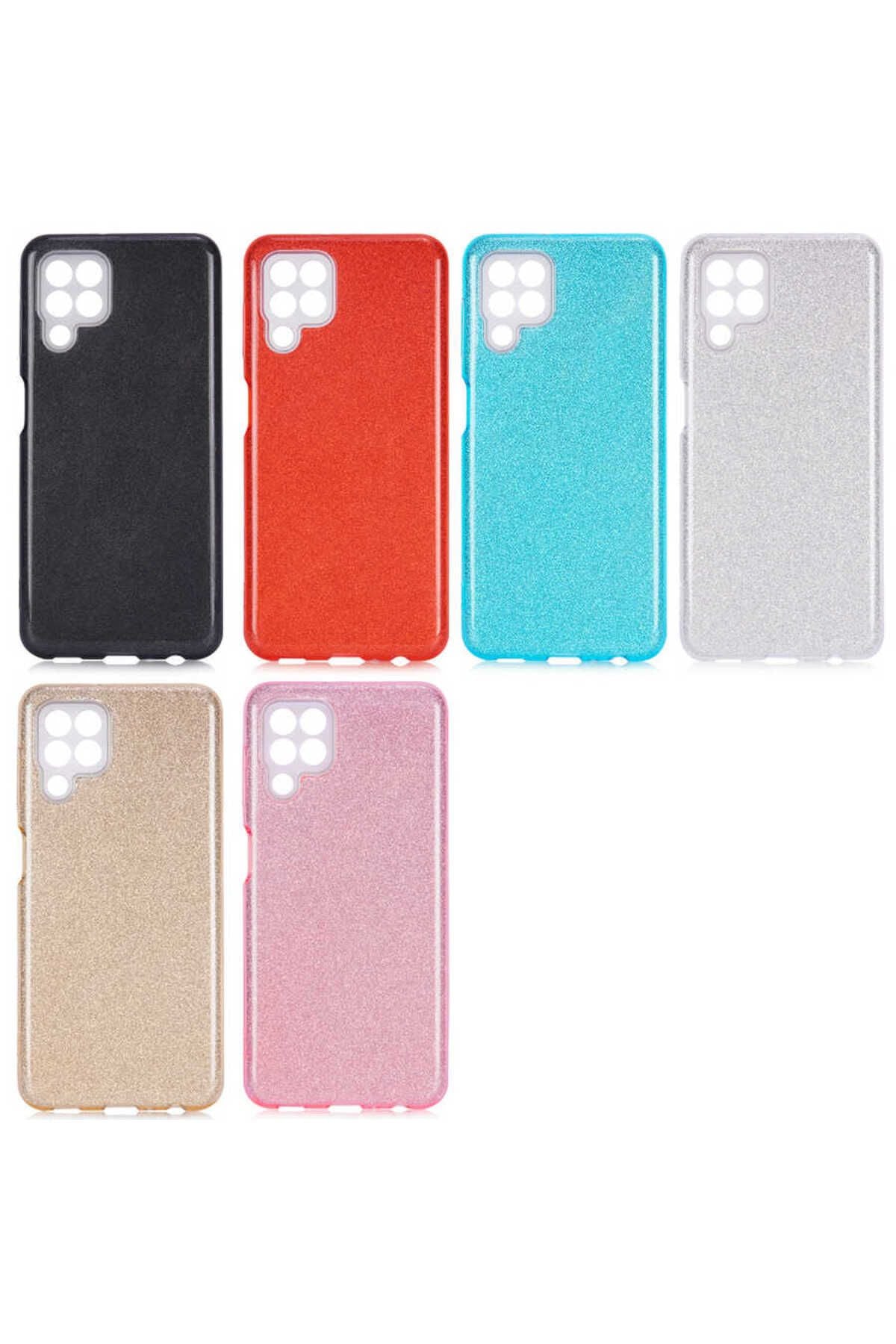 Galaxy A22 4G Kılıf Zore Shining Silikon - Rose Gold