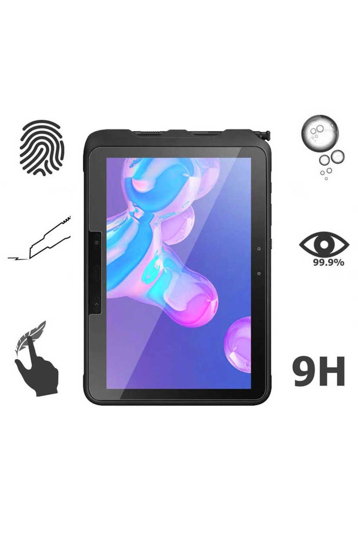 Galaxy Tab Active Pro T547 Uyumlu Zore Tablet Temperli Cam Ekran Koruyucu-Renksiz