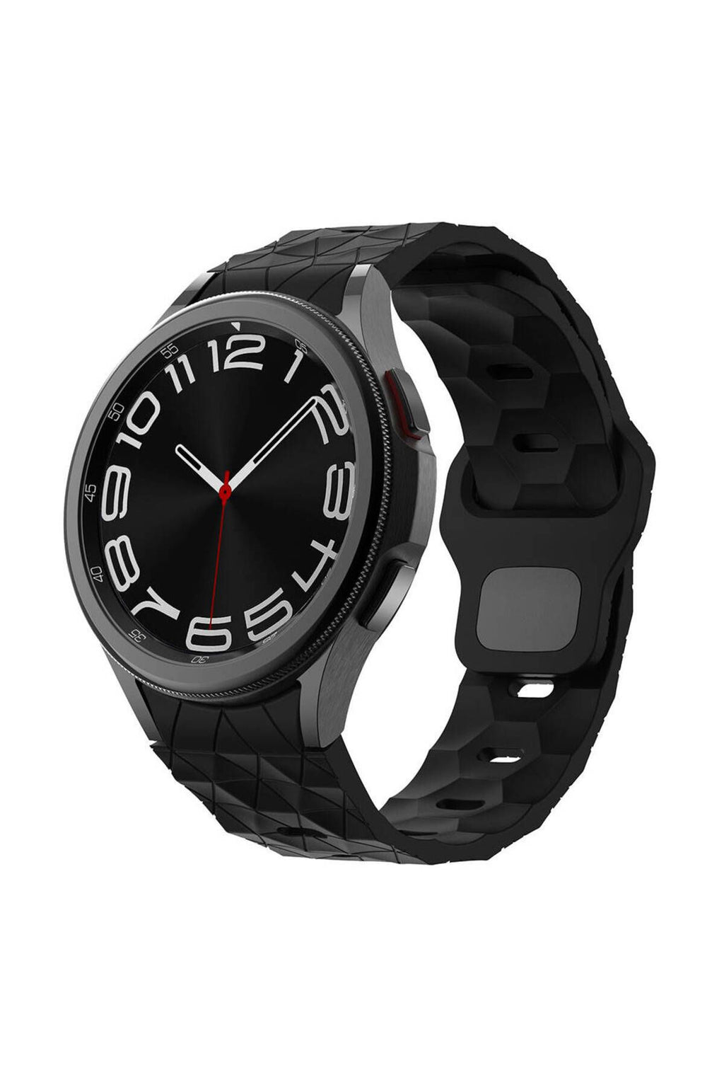 Galaxy Watch 6 44mm Zore KRD-116 20mm Futbol Desenli Spor Tasarımlı Silikon Kordon-Lacivert