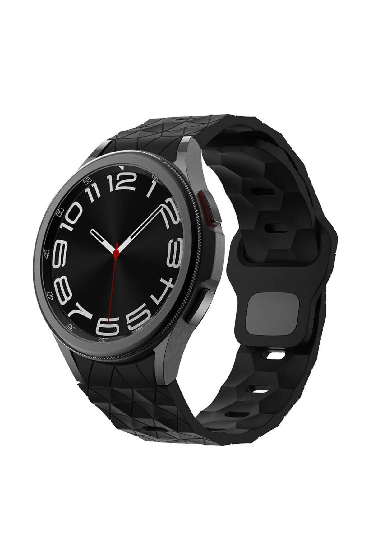 Galaxy Watch 6 44mm Zore KRD-116 20mm Futbol Desenli Spor Tasarımlı Silikon Kordon-Lacivert