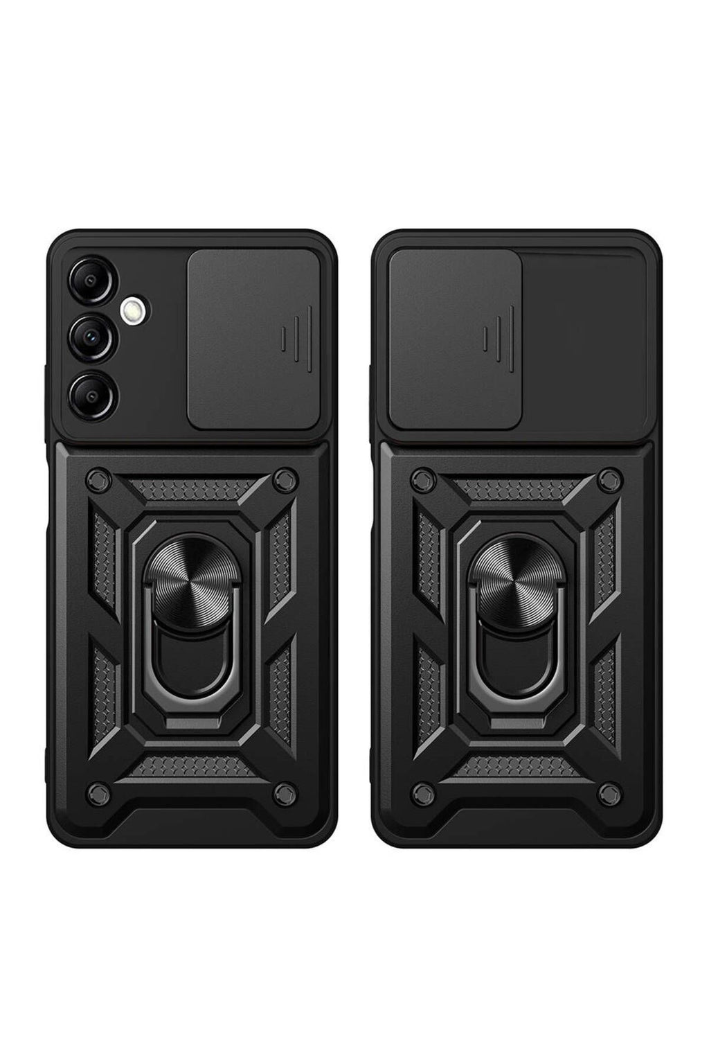 Galaxy A14 Kılıf Magnetik Standlı Kamera Korumalı Zore Sürgülü Vega Kapak - Mavi