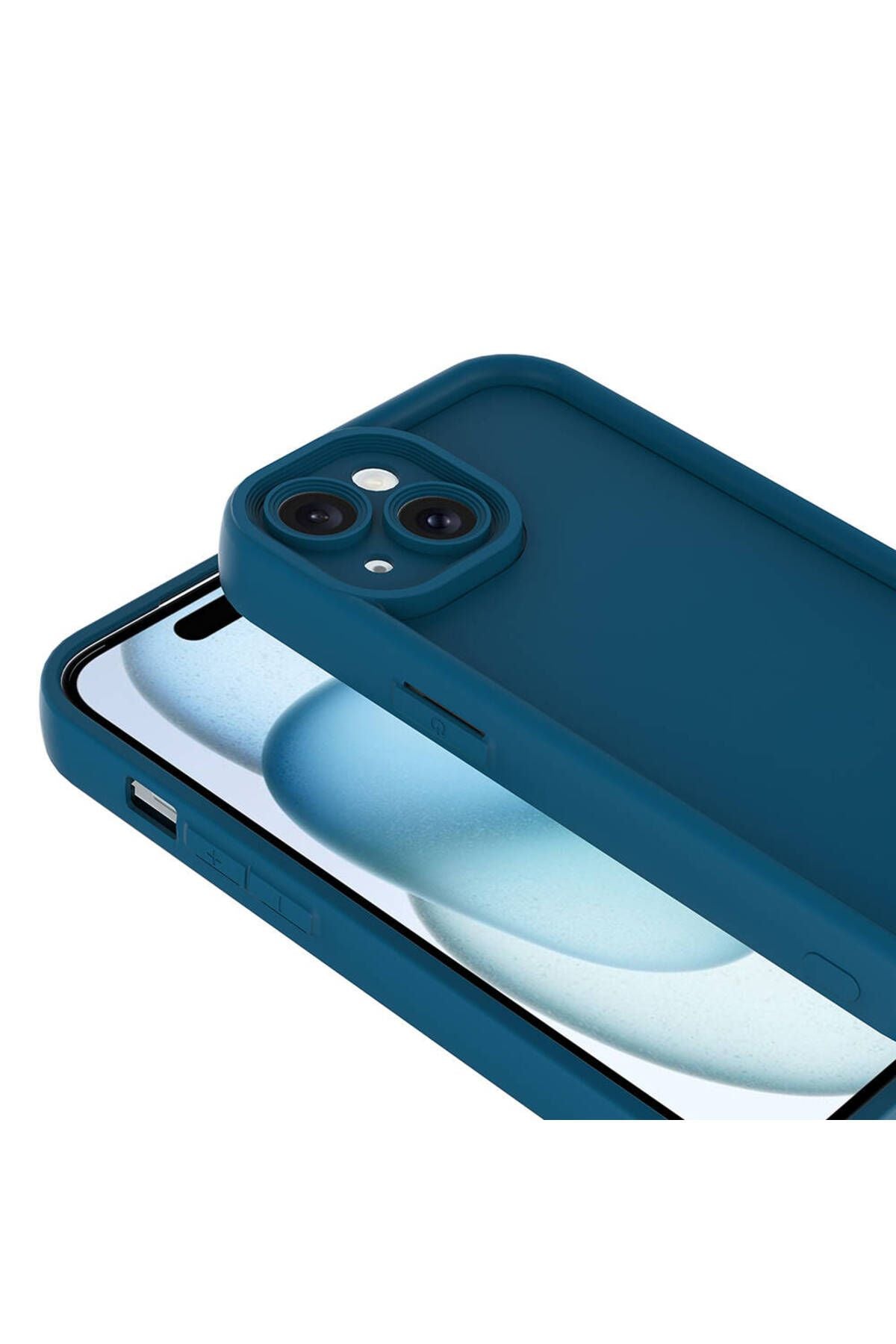 iPhone 15 Kılıf Kamera Korumalı Zore Ananas Kapak - Pembe Koyu