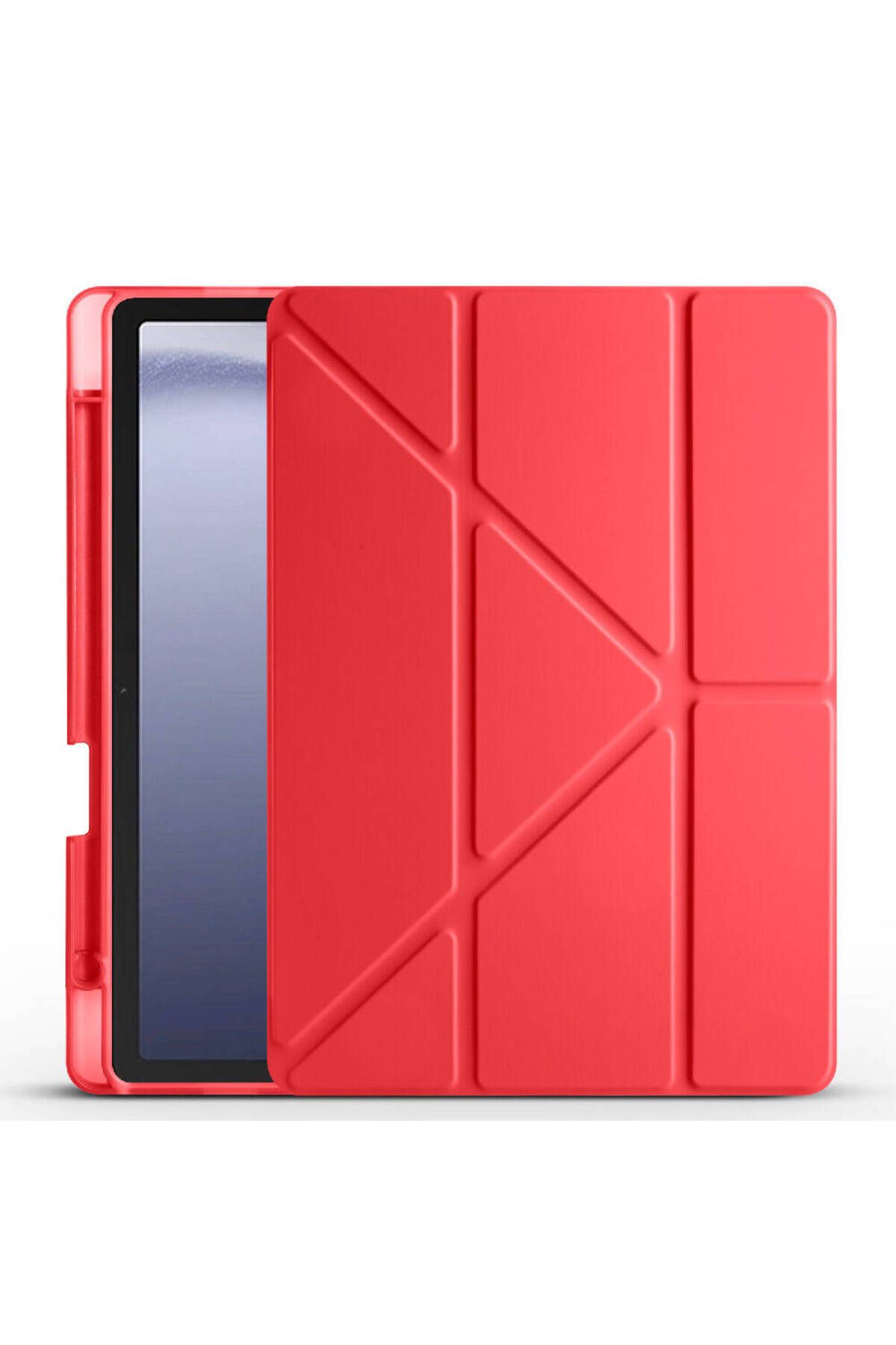 Galaxy Tab A9 Plus Kılıf Uyumlu Zore Tri Folding Kalem Bölmeli Standlı Kılıf-Lacivert
