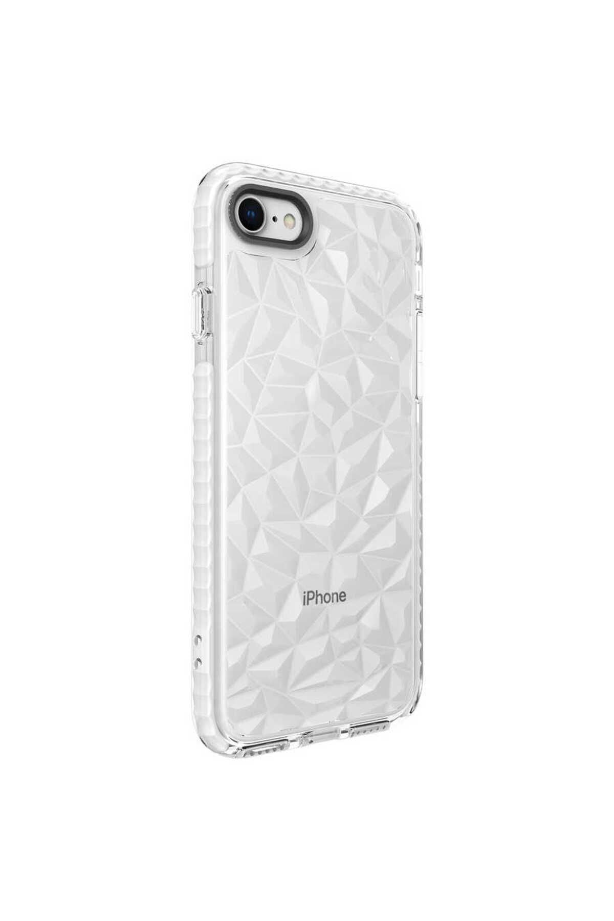 iPhone SE 2022 Uyumlu Zore Buzz Kılıf-Beyaz