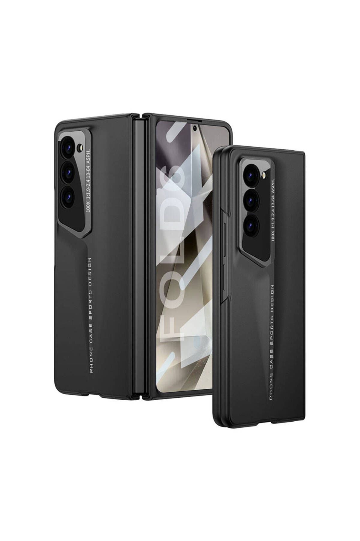 Galaxy Z Fold 6 Kılıf Ultra İnce Kamera Korumalı Sert Rubber Zore Procase Kapak-Siyah