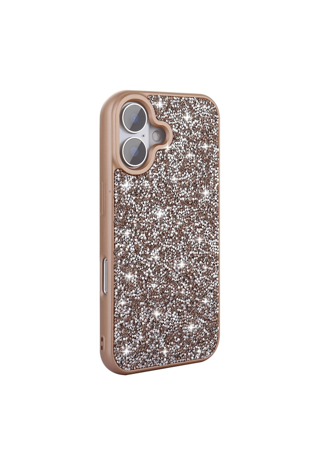 iPhone 16 Plus Kılıf Parlak Taşlı Tasarım Zore Pırlanta Kapak - Siyah