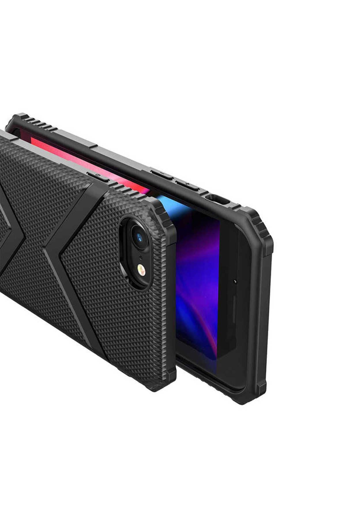iPhone SE 2022 Uyumlu Zore Hank Silikon-Siyah