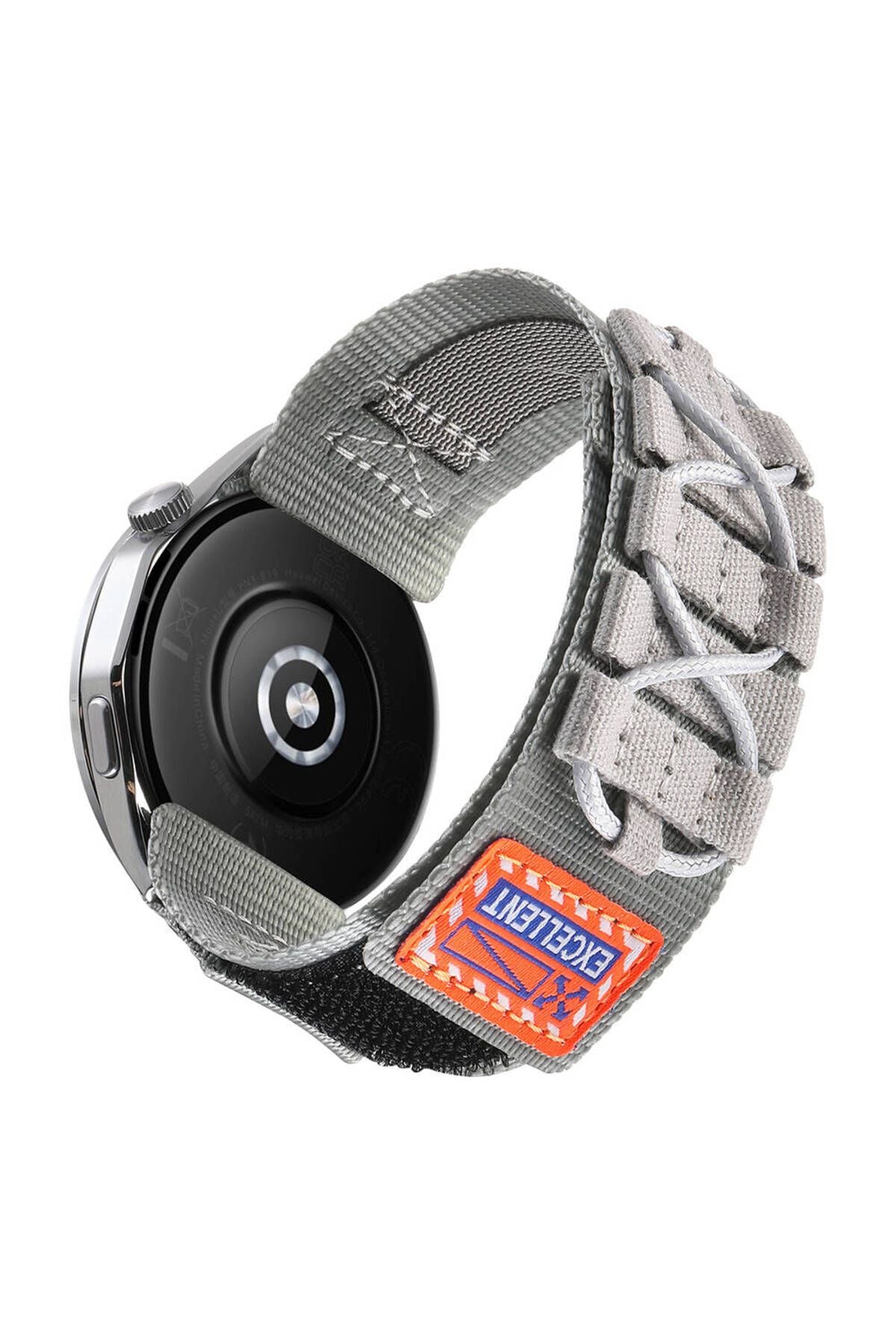 Galaxy Watch 46mm Zore KRD-112 22mm Orbital Örgülü Halat Tasarımlı Naylon Kumaş Hasır Kordon-Mavi