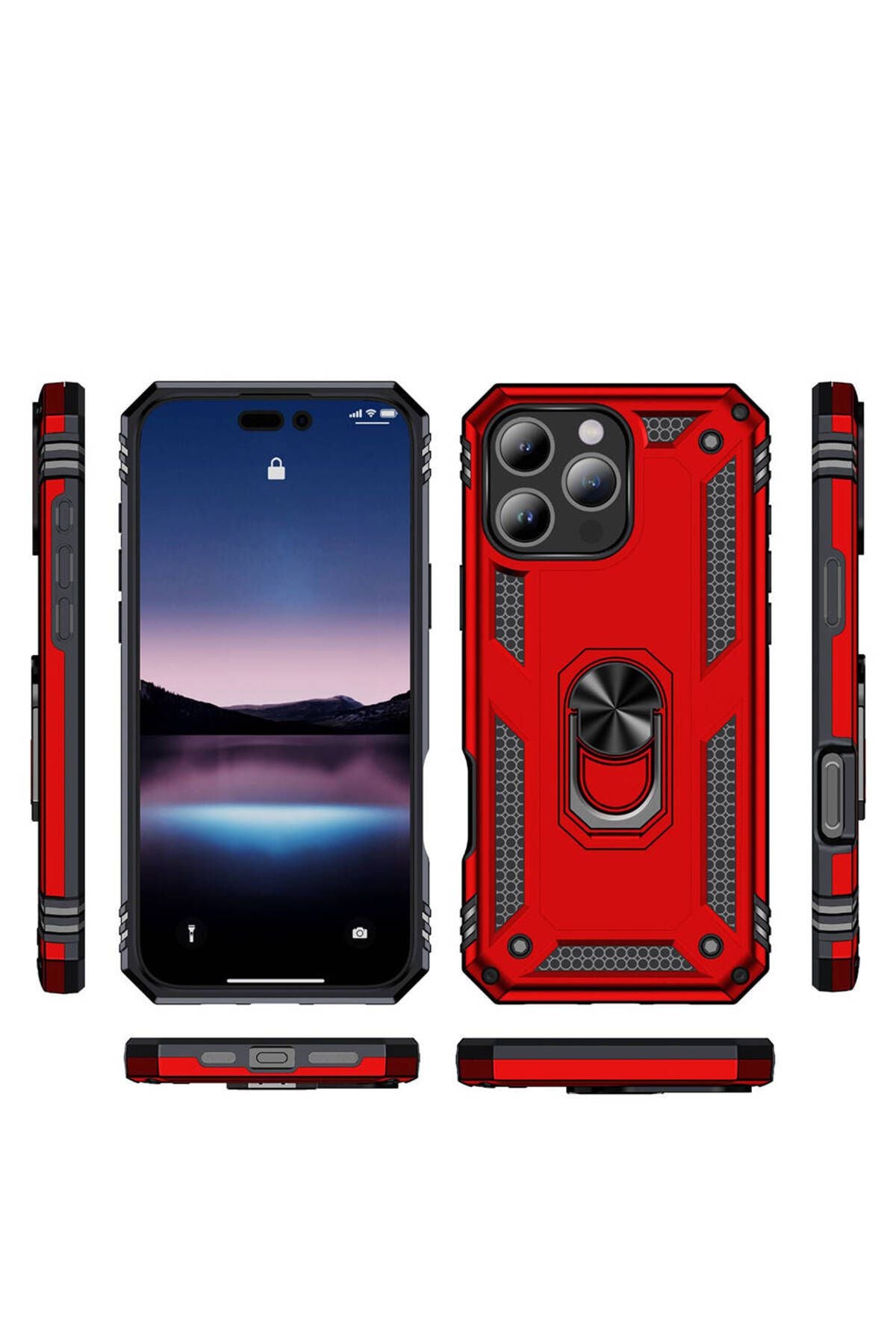 Apple iPhone 16 Pro Kılıf Zore Vega Kapak-Kırmızı