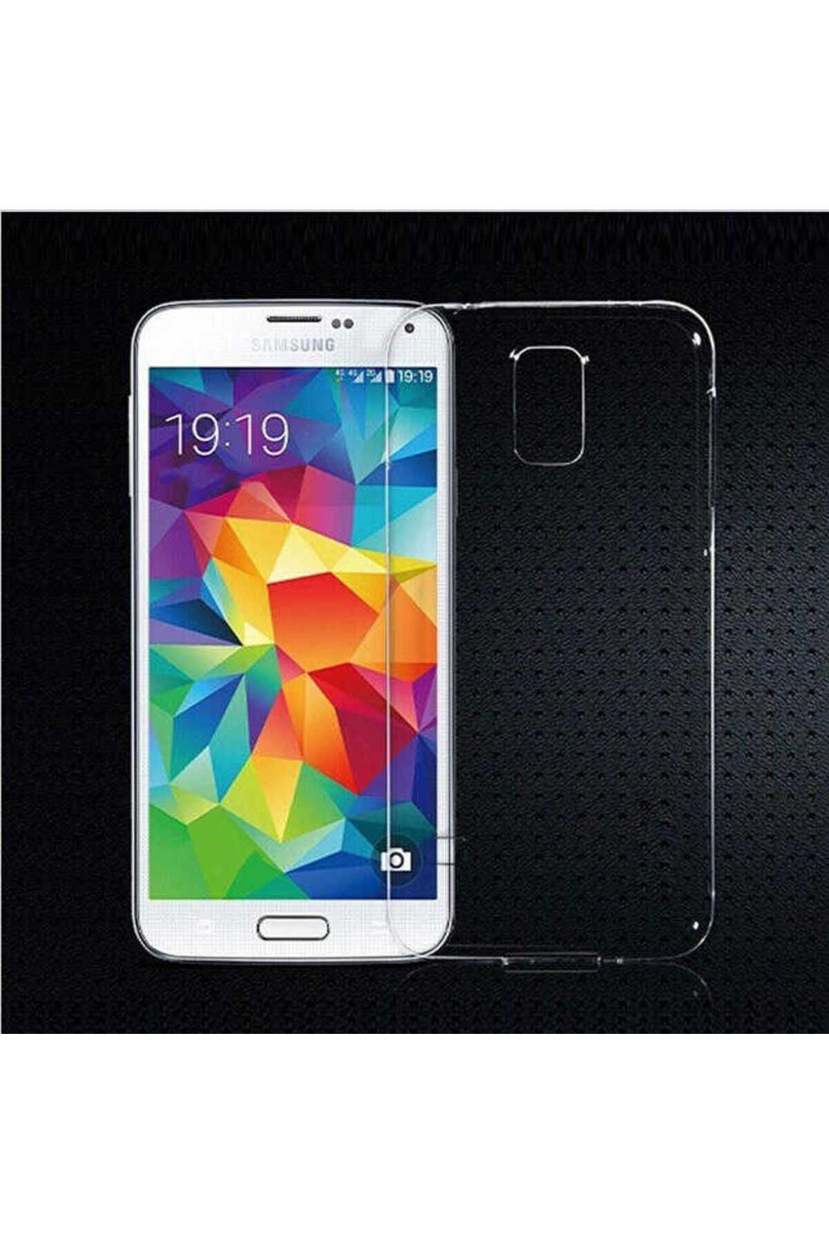 Galaxy S5 İ9600 Kılıf RNTC Süper Silikon Kapak - Renksiz
