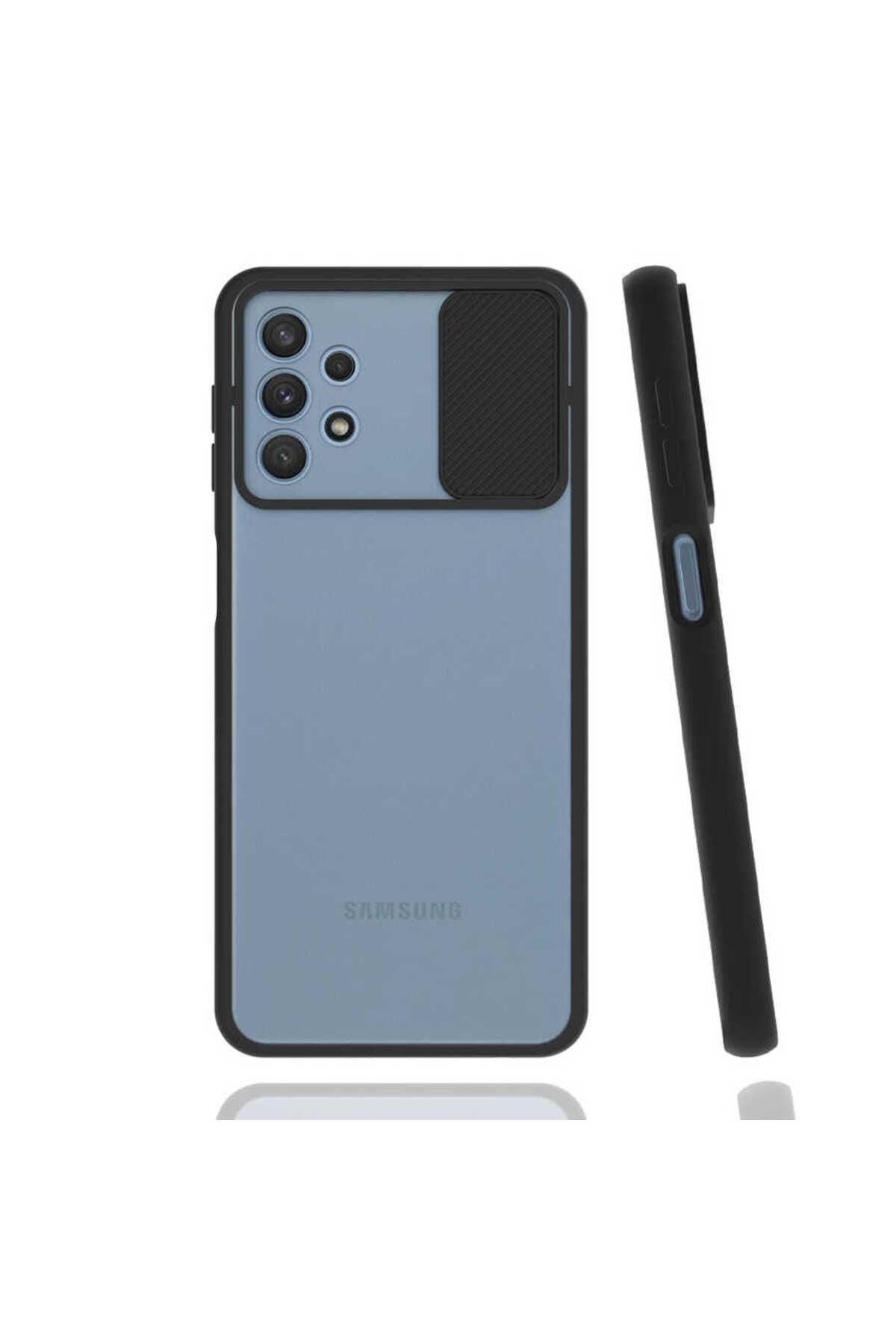 Galaxy A32 4G Kılıf Zore Lensi Kapak - Siyah