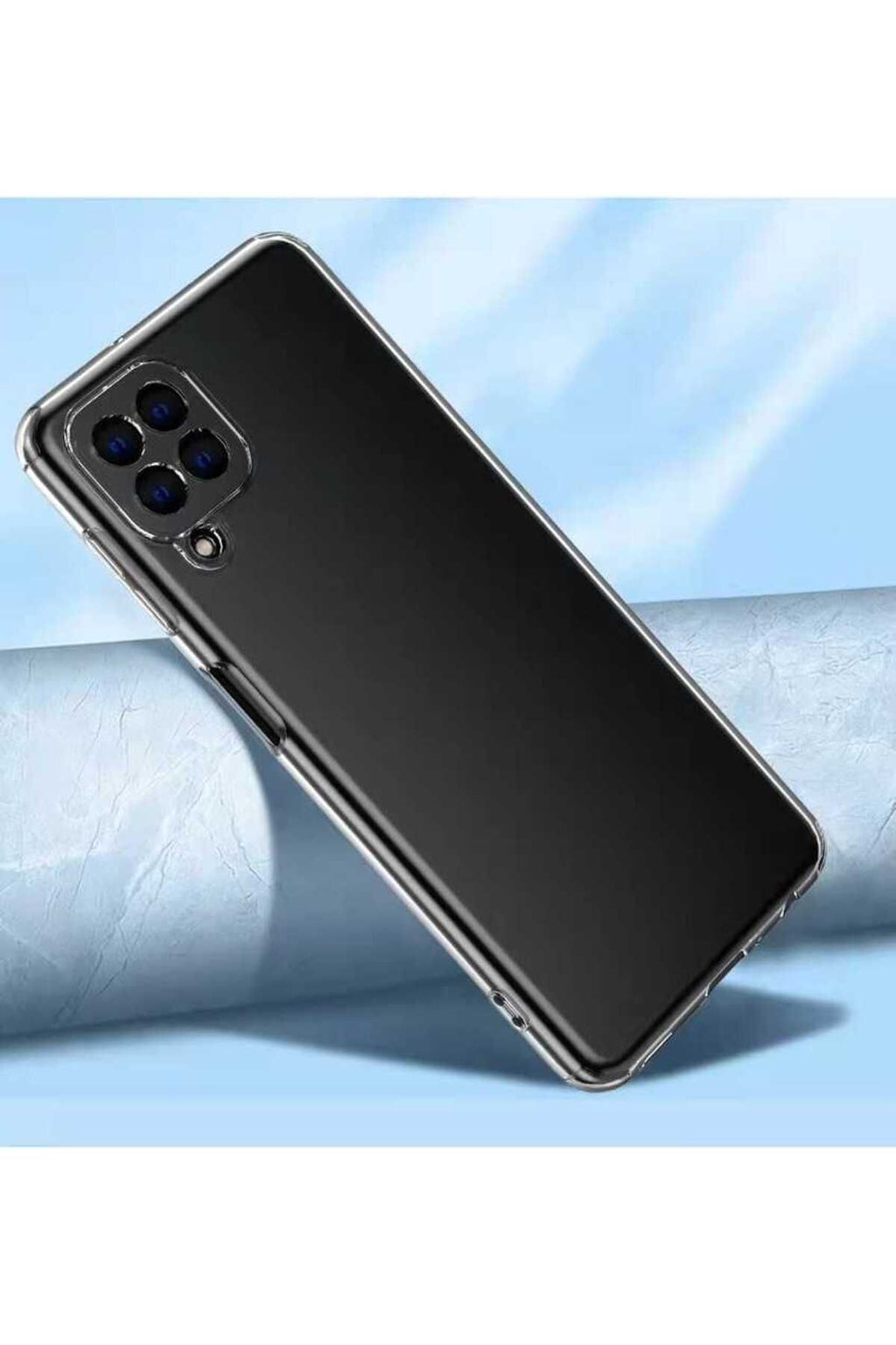 Galaxy A22 4G Kılıf Zore Kamera Korumalı Süper Silikon Kapak - Renksiz