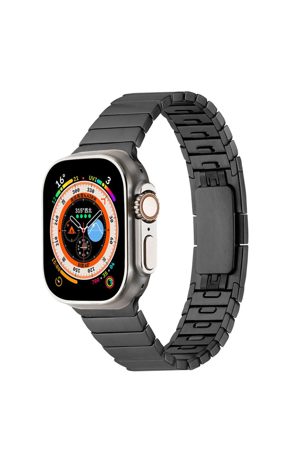 Watch 7 45mm Uyumlu KRD-82 Metal Zore Kordon-Gri