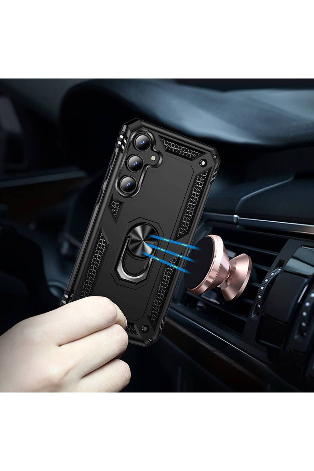 Galaxy A55 Kılıf Zore Vega Kapak - Siyah