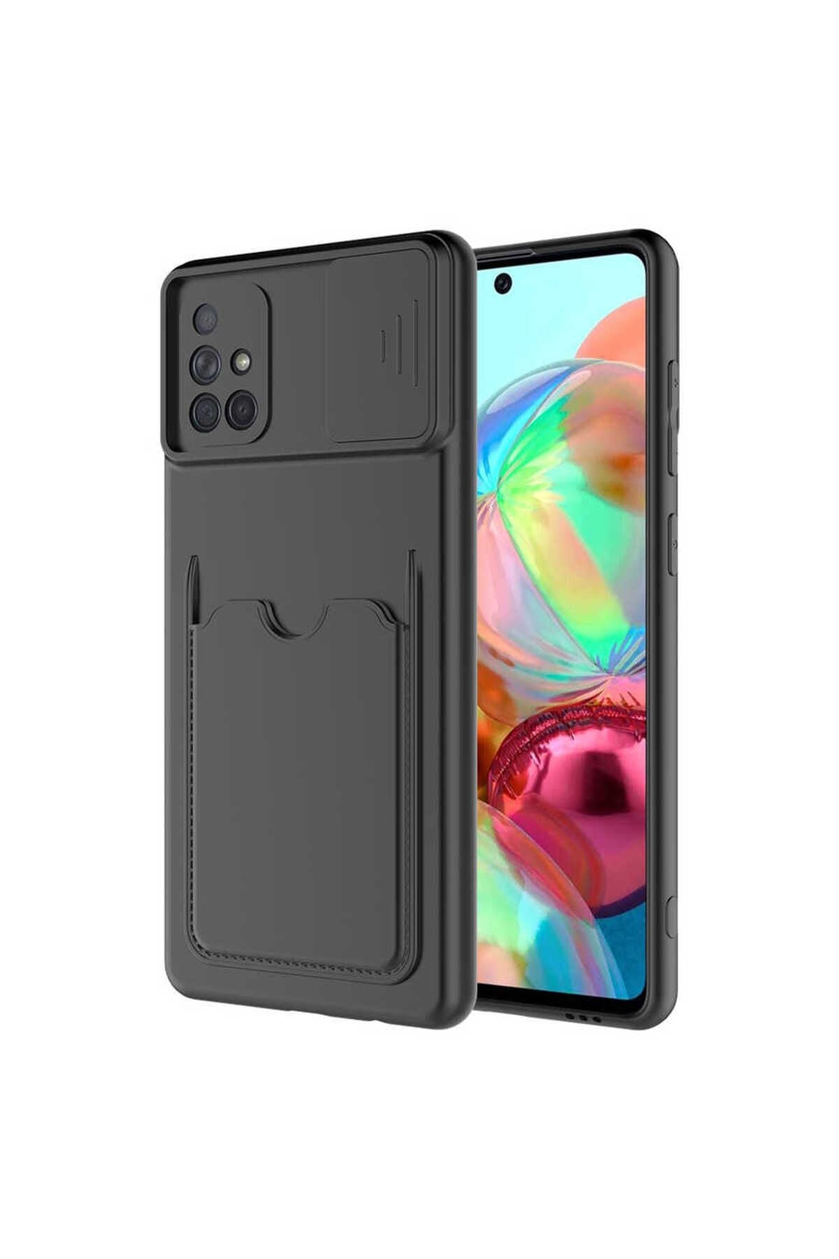 Galaxy A71 Kılıf Zore Kartix Kapak - Siyah