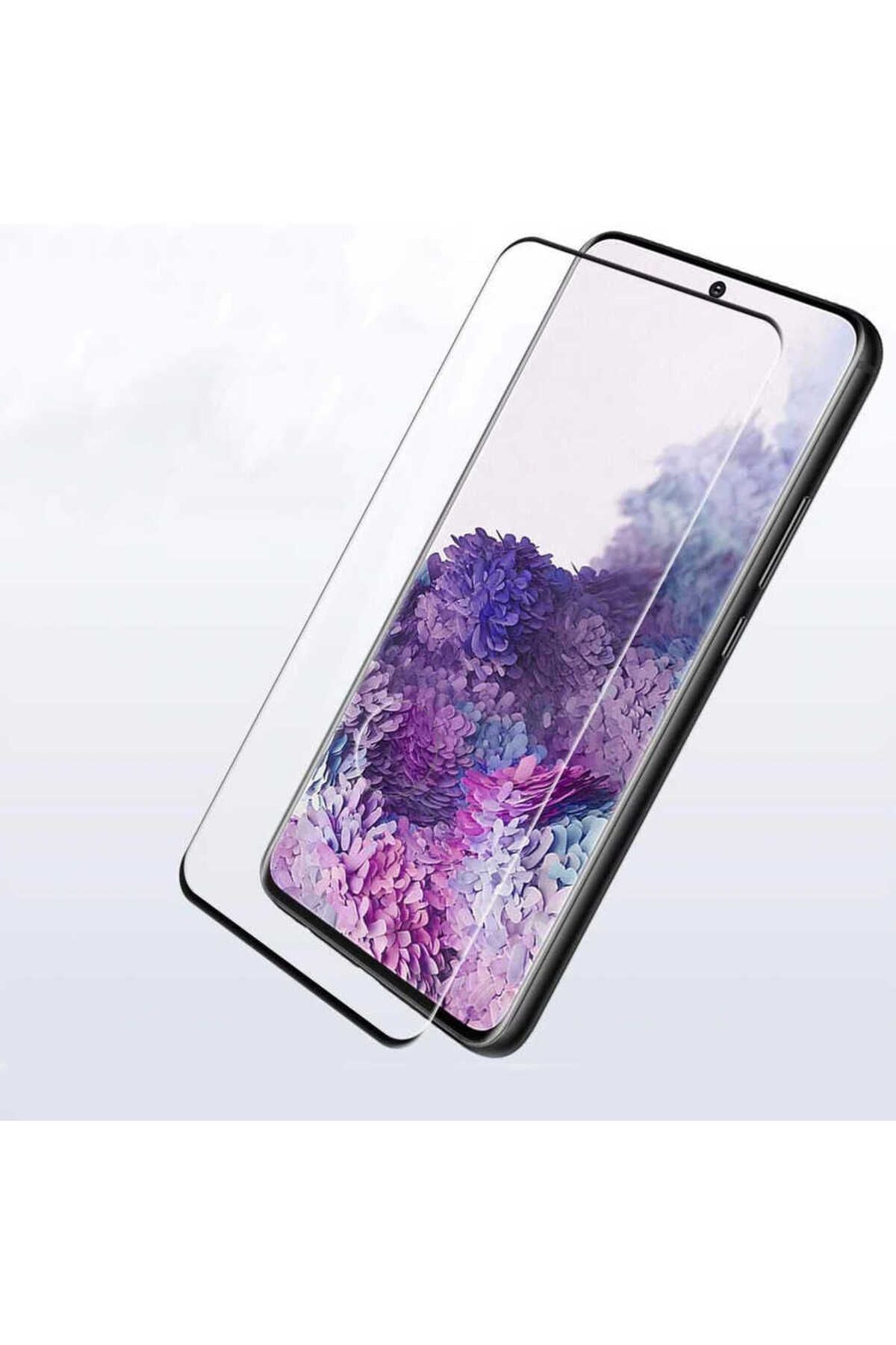 Galaxy S20 Plus Uyumlu Zore Kavisli Full Yapışkanlı Cam Ekran Koruyucu