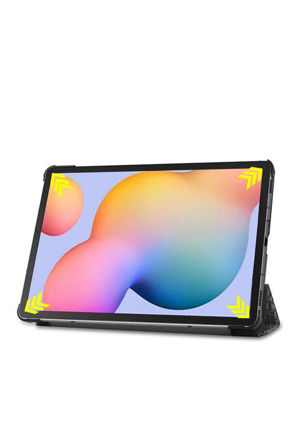 Galaxy Tab A T580 10.1  Uyumlu Zore Smart Cover Standlı 1-1 Kılıf-Beyaz