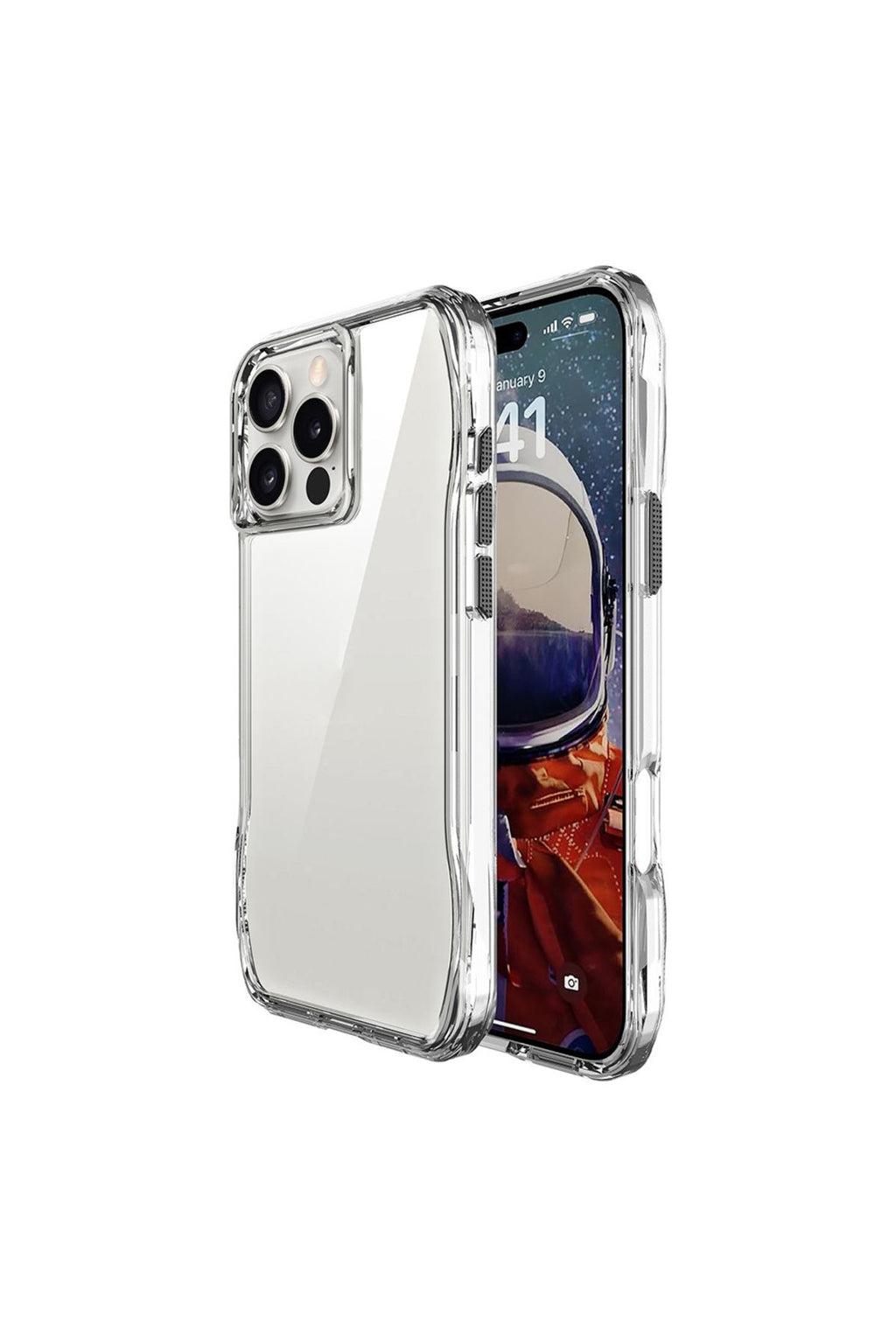 iPhone 16 Pro Uyumlu Kılıf AiHTTgli Şeffaf İncek Kapak-Şeffaf