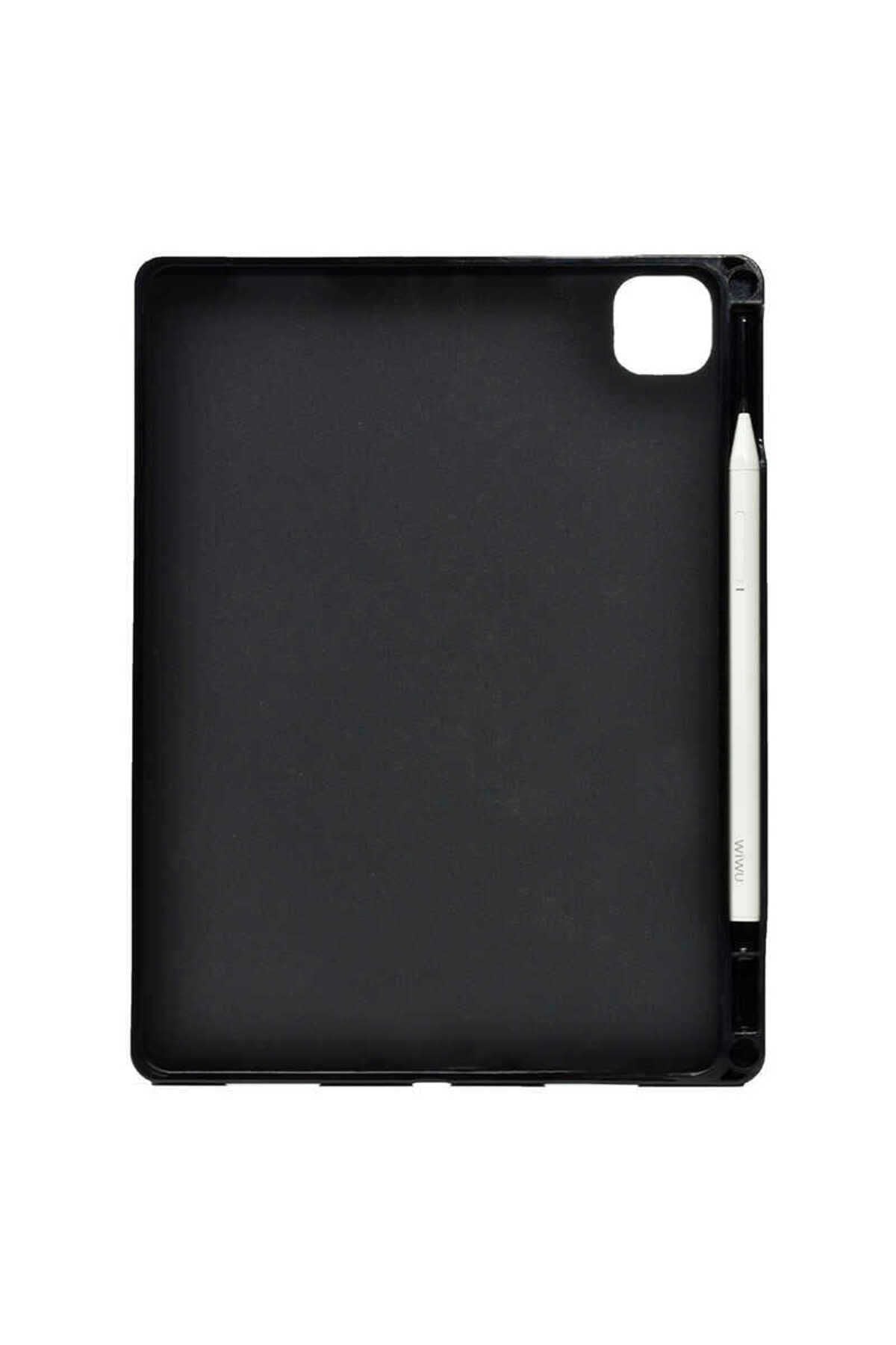 iPad Pro 12.9 2020 (4.Nesil) Zore Kalemli Tablet Silikon - Siyah