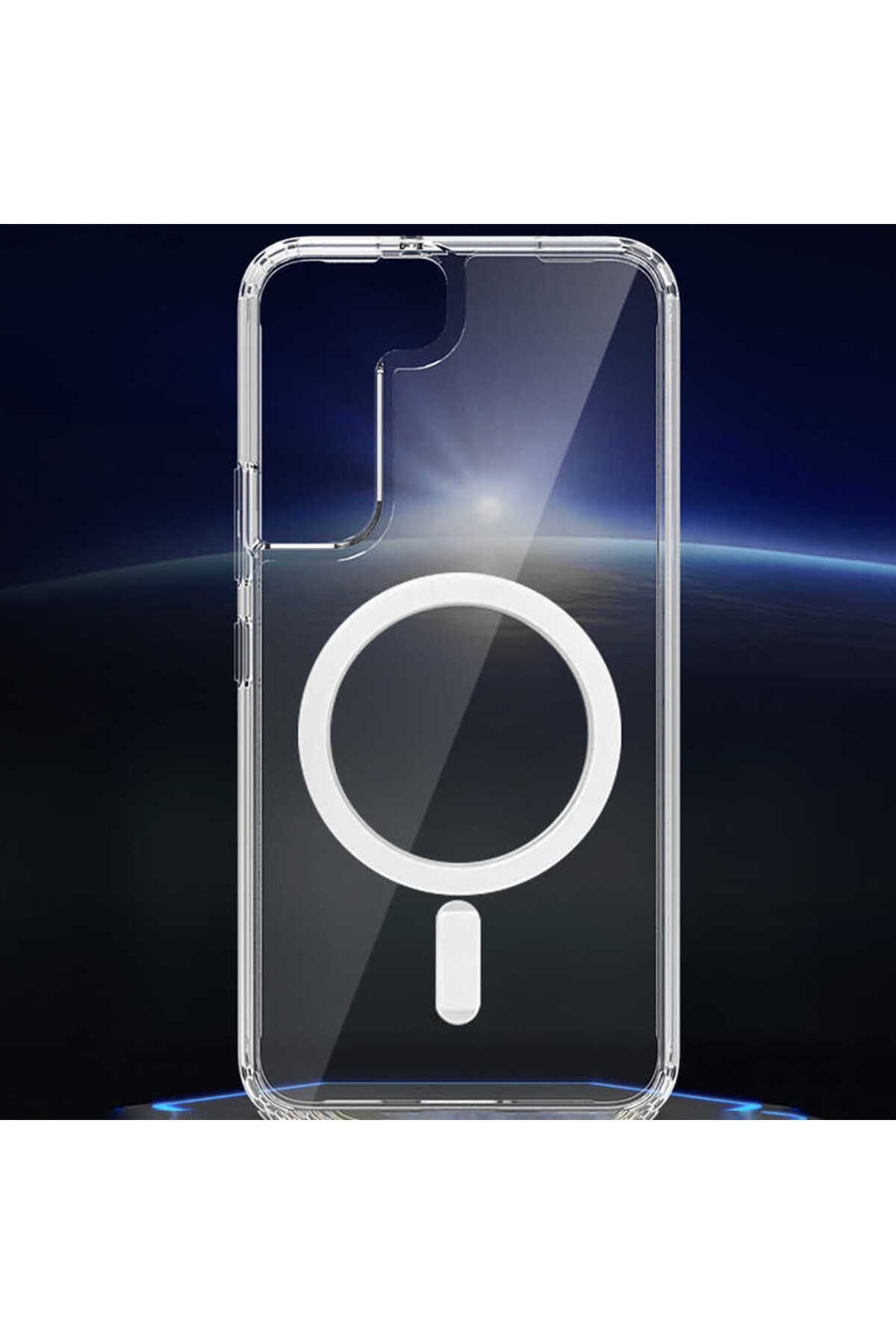 Galaxy S22 Uyumlu Zore Tacsafe Wireless Kılıf-Renksiz