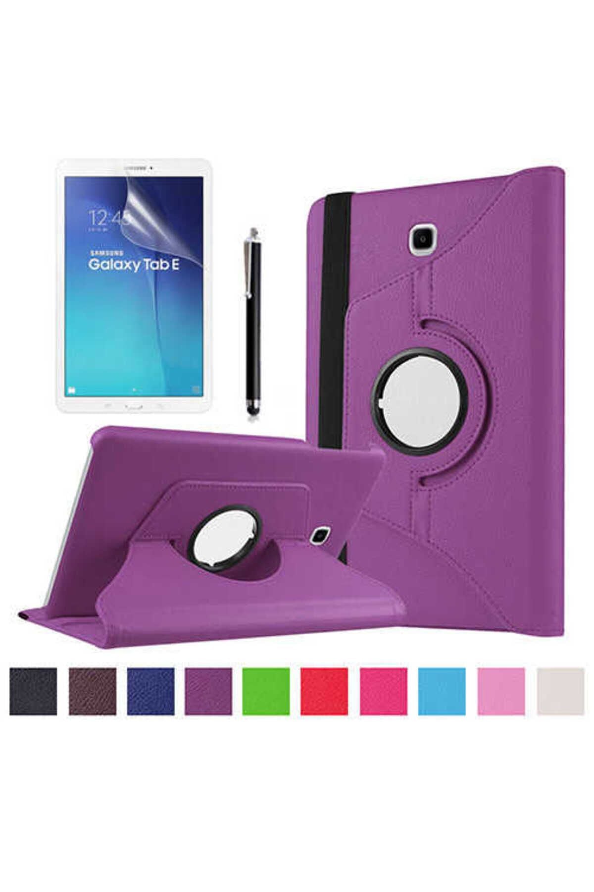 Galaxy Tab S 8.4 T700  Uyumlu Zore Dönebilen Standlı Kılıf-Mor