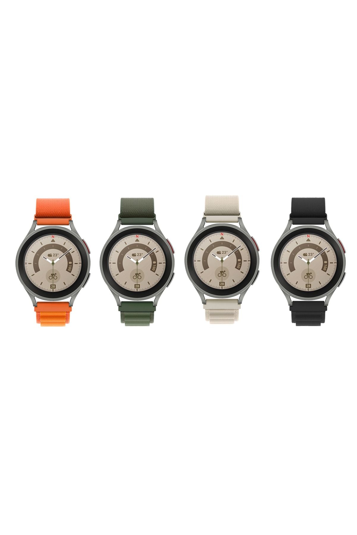 Galaxy Watch Active 2 44mm Uyumlu KRD-74 20mm Hasır Zore Kordon-Siyah