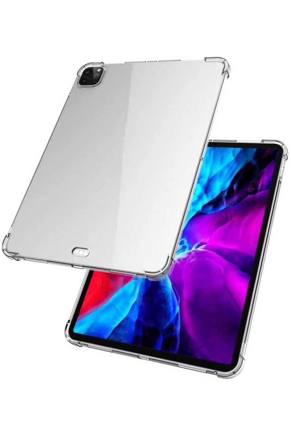 iPad Pro 12.9 2022 M2. Nesil Uyumlu Uyumlu Zore Tablet Nitro Anti Shock Silikon Kapak-Renksiz
