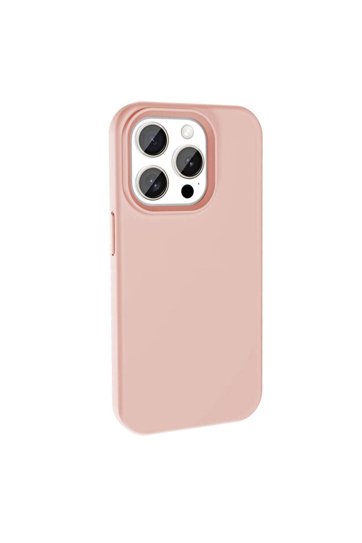 iPhone 15 Pro Kılıf Magsafe Şarj Özellikli Sıvı Teknolojili Silinebilir Sert Zore Kivi Kapak - Pembe