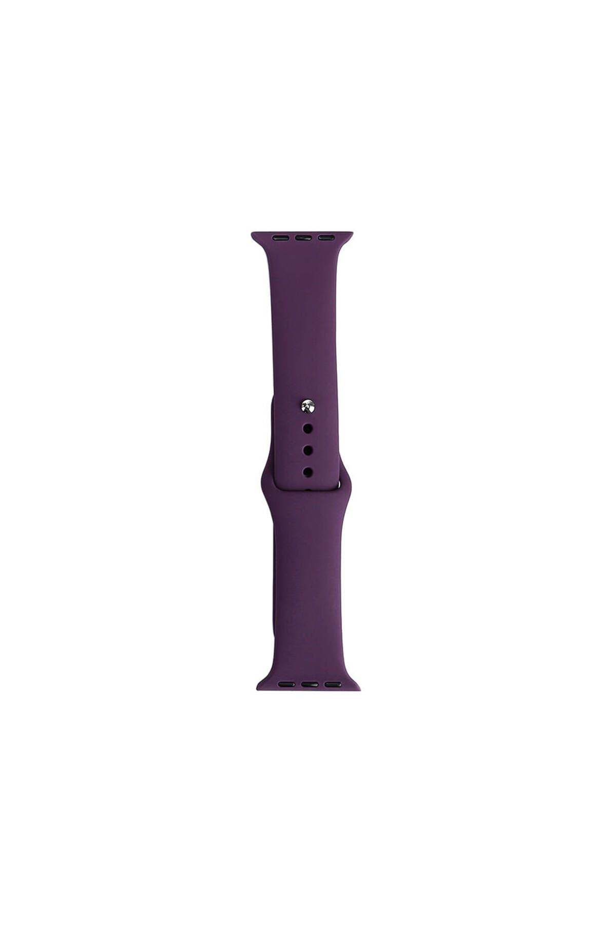 Watch 42mm Band Serisi Klasik Kordon Silikon Strap Kayış-Violet