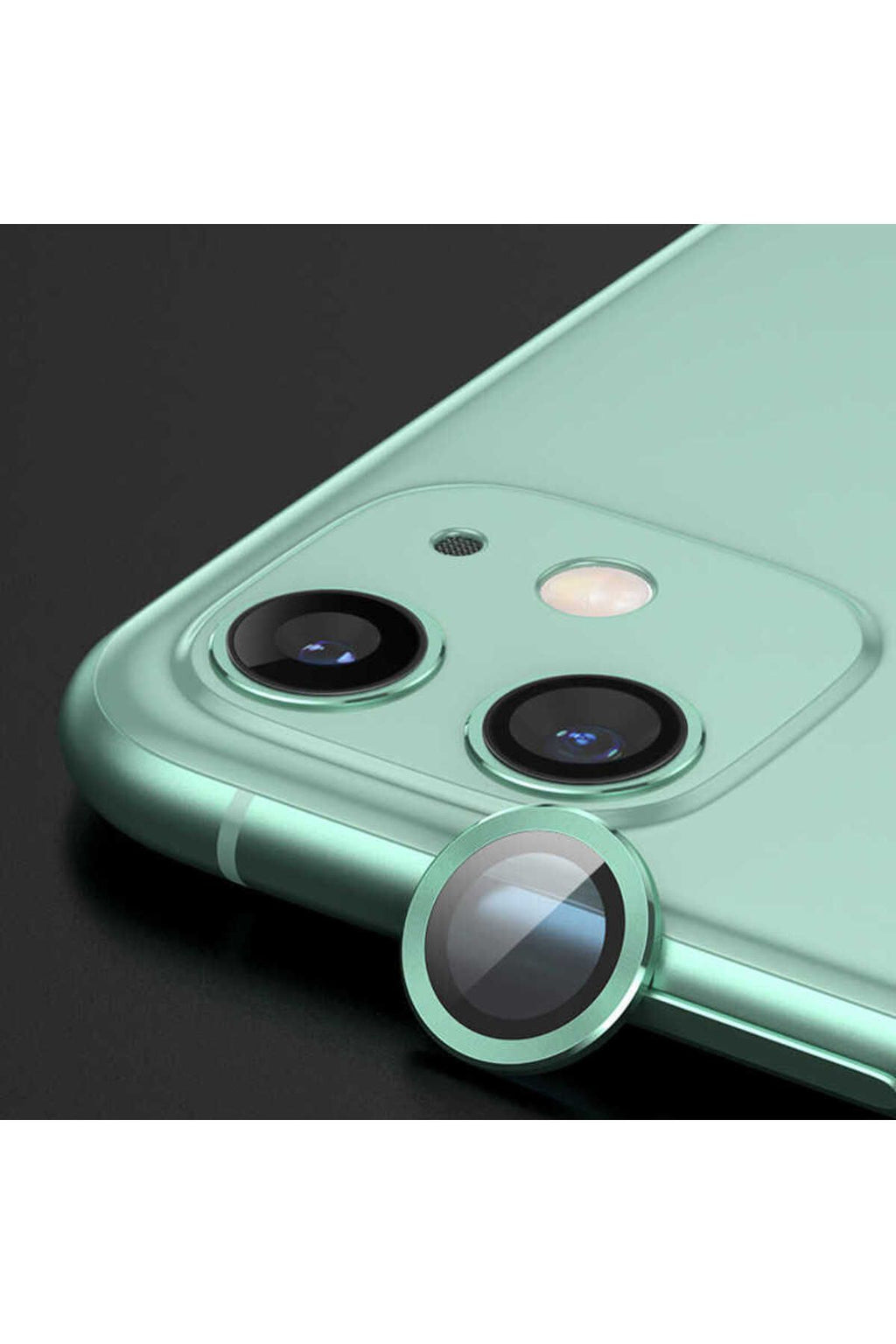 iPhone 11 Uyumlu Zore CL-07 Kamera Koruyucu-Açık Yeşil