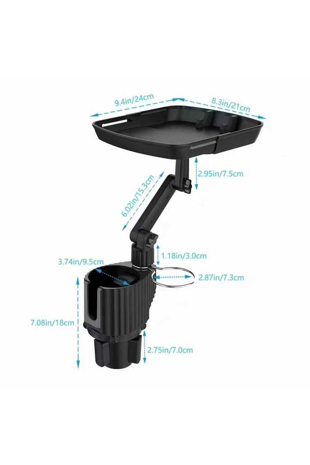 C003 2 in 1 Araç Bardak Tutucu-Siyah