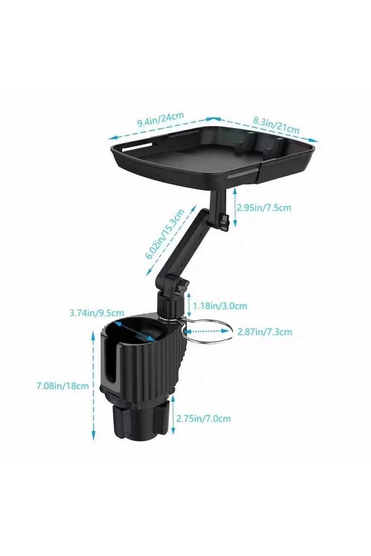 C003 2 in 1 Araç Bardak Tutucu-Siyah