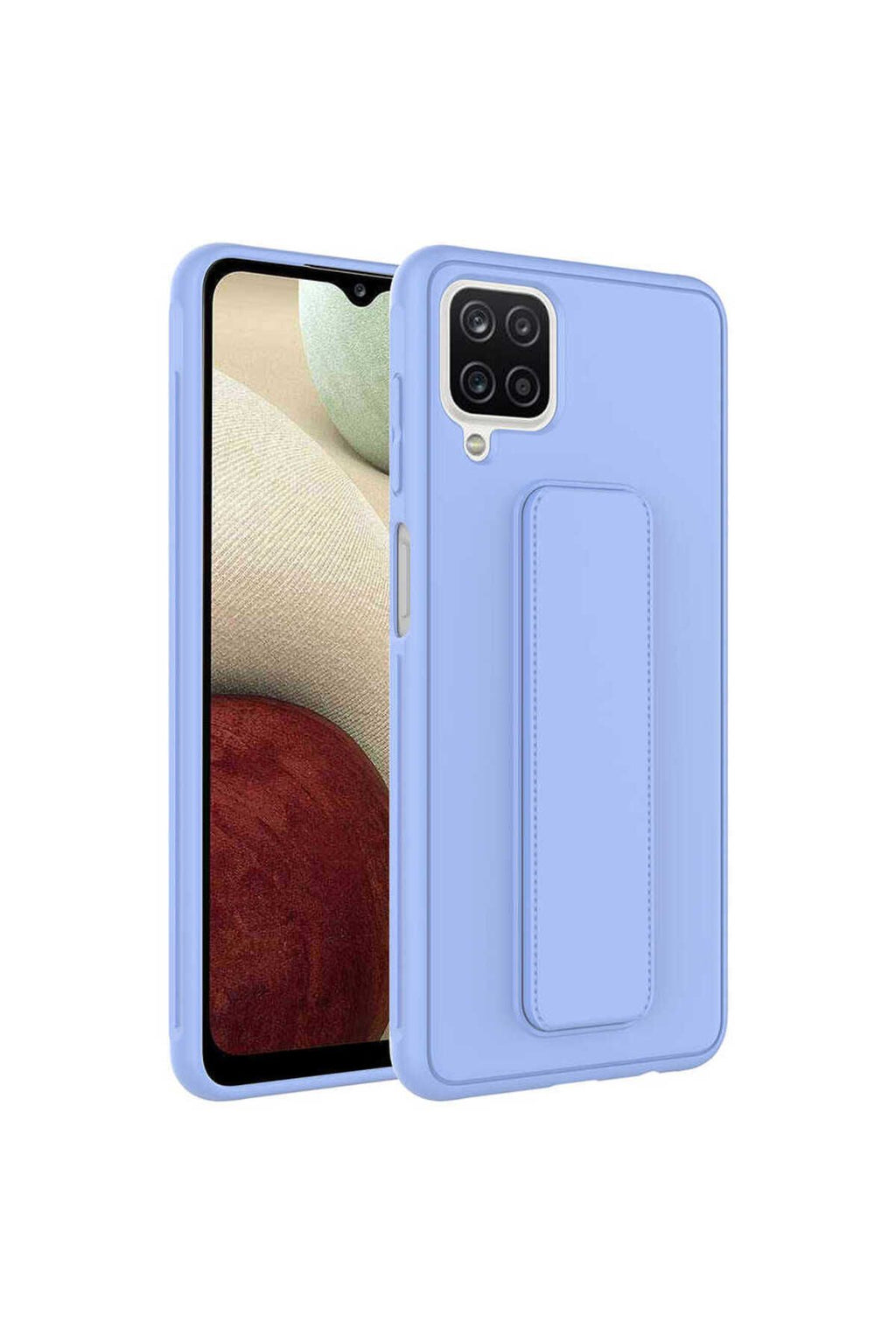 Galaxy A12 Kılıf Zore Qstand Kapak - Gri