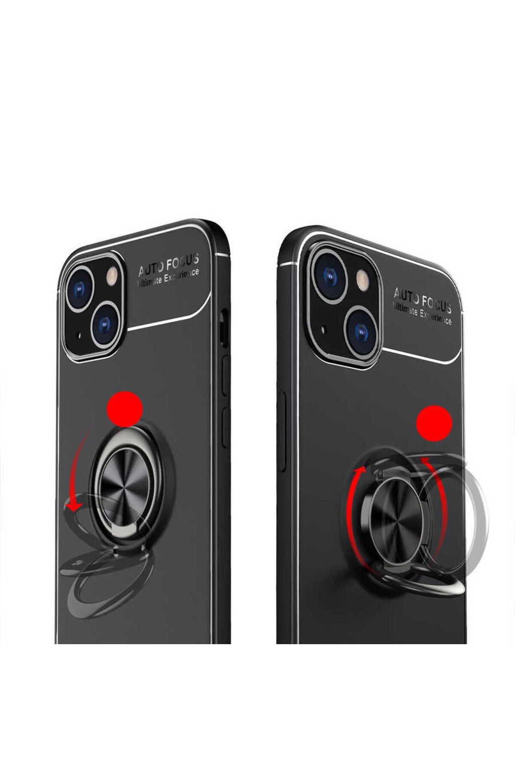 iPhone 14 Uyumlu Zore Ravel Silikon Kılıf-Siyah-Rose Gold