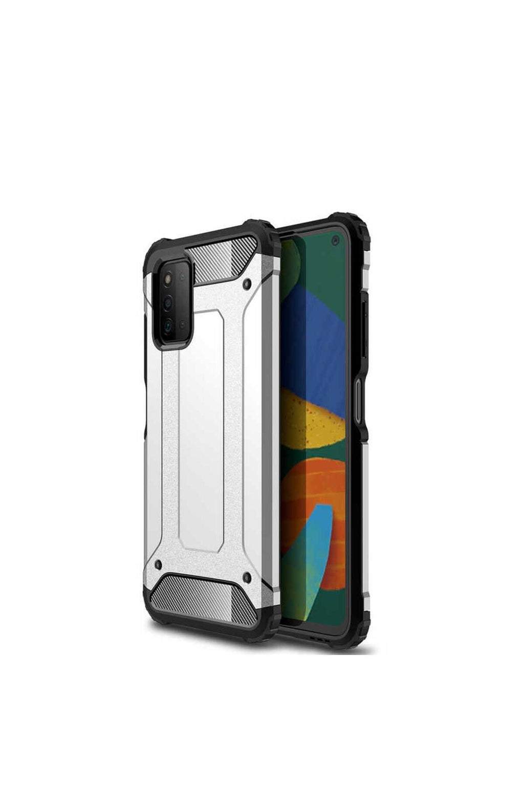 Galaxy A03S Kılıf Zore Crash Silikon Kapak - Mavi